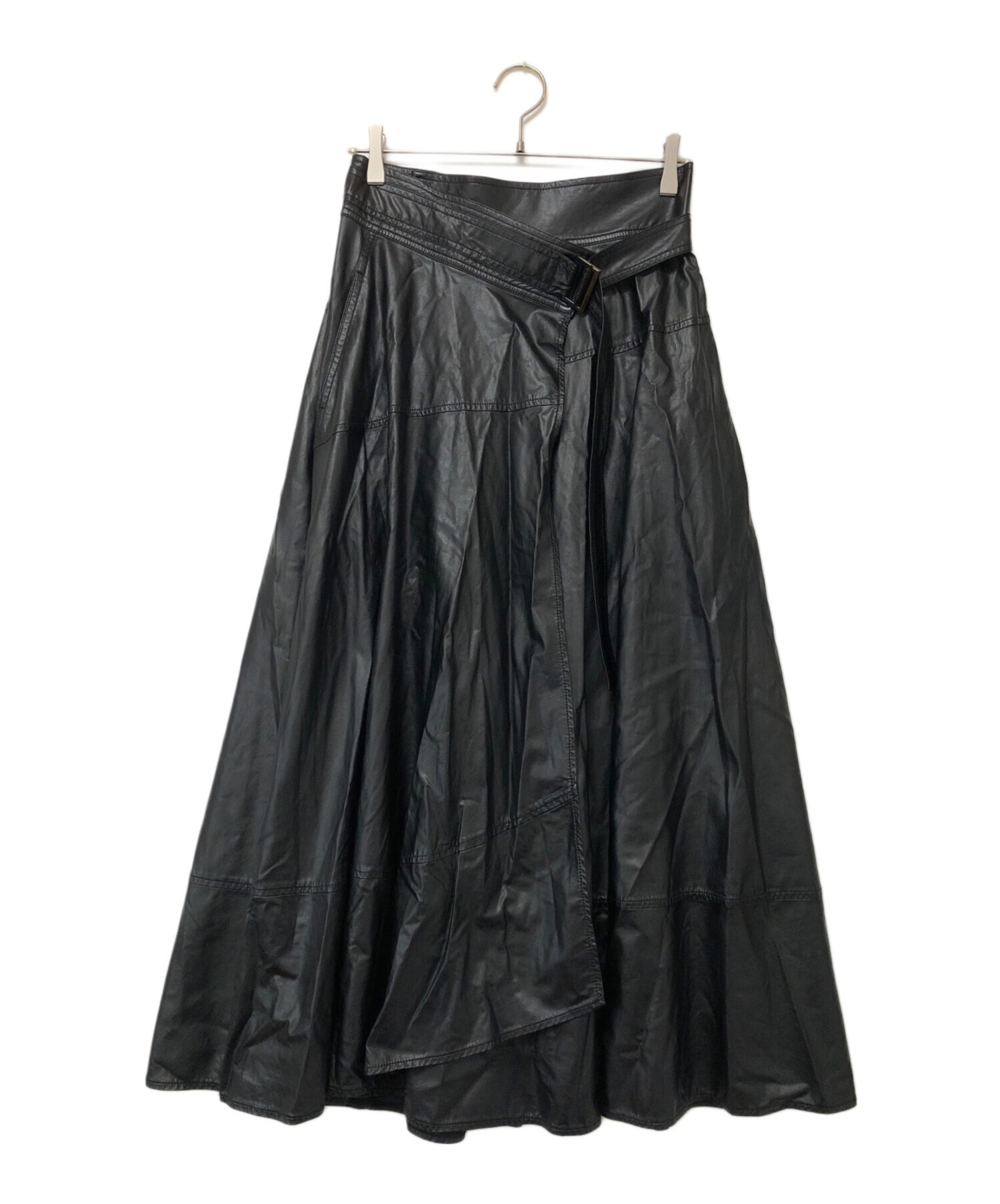 Maisonメゾンスペシャル サテンシャースカート ブラック 黒 MAISON