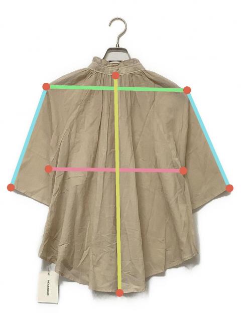 中古・古着通販】MIDIUMISOLID (ミディウミソリッド) ギャザーブラウス 