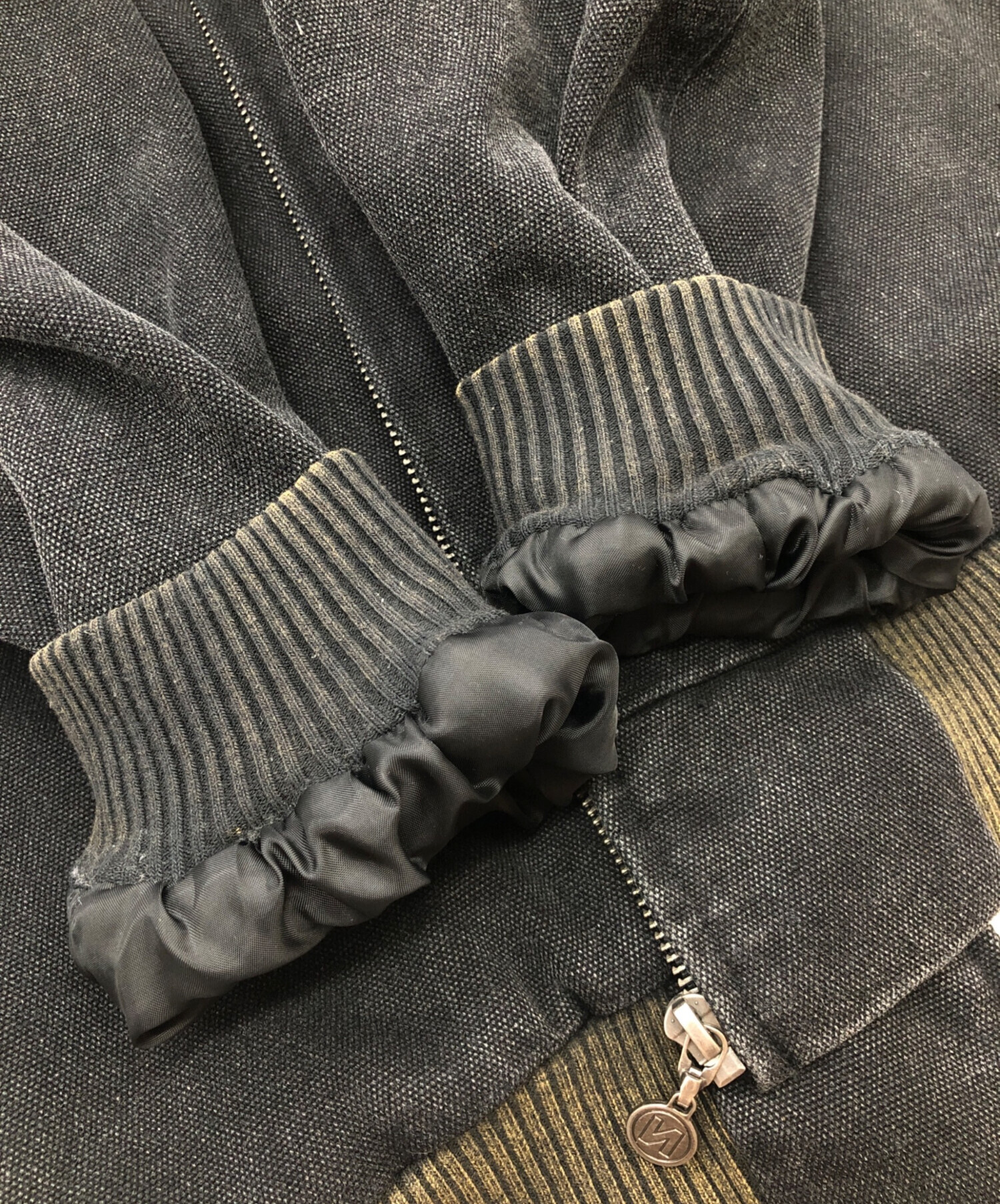 中古・古着通販】9090 (9090) ワークジャケット ブラック×カーキ