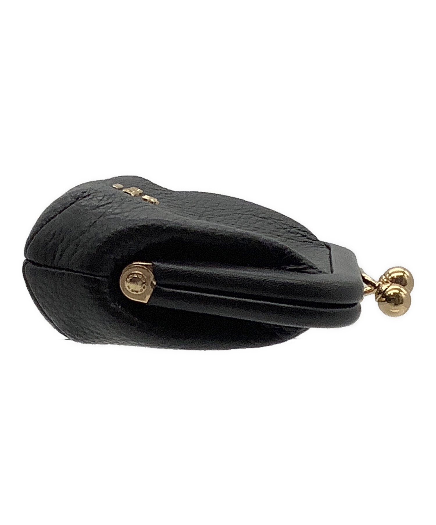 【美品】COACH  がま口パース 美品】大人気 入手困難 COACH コーチ がま口 キスロック レザー 黒