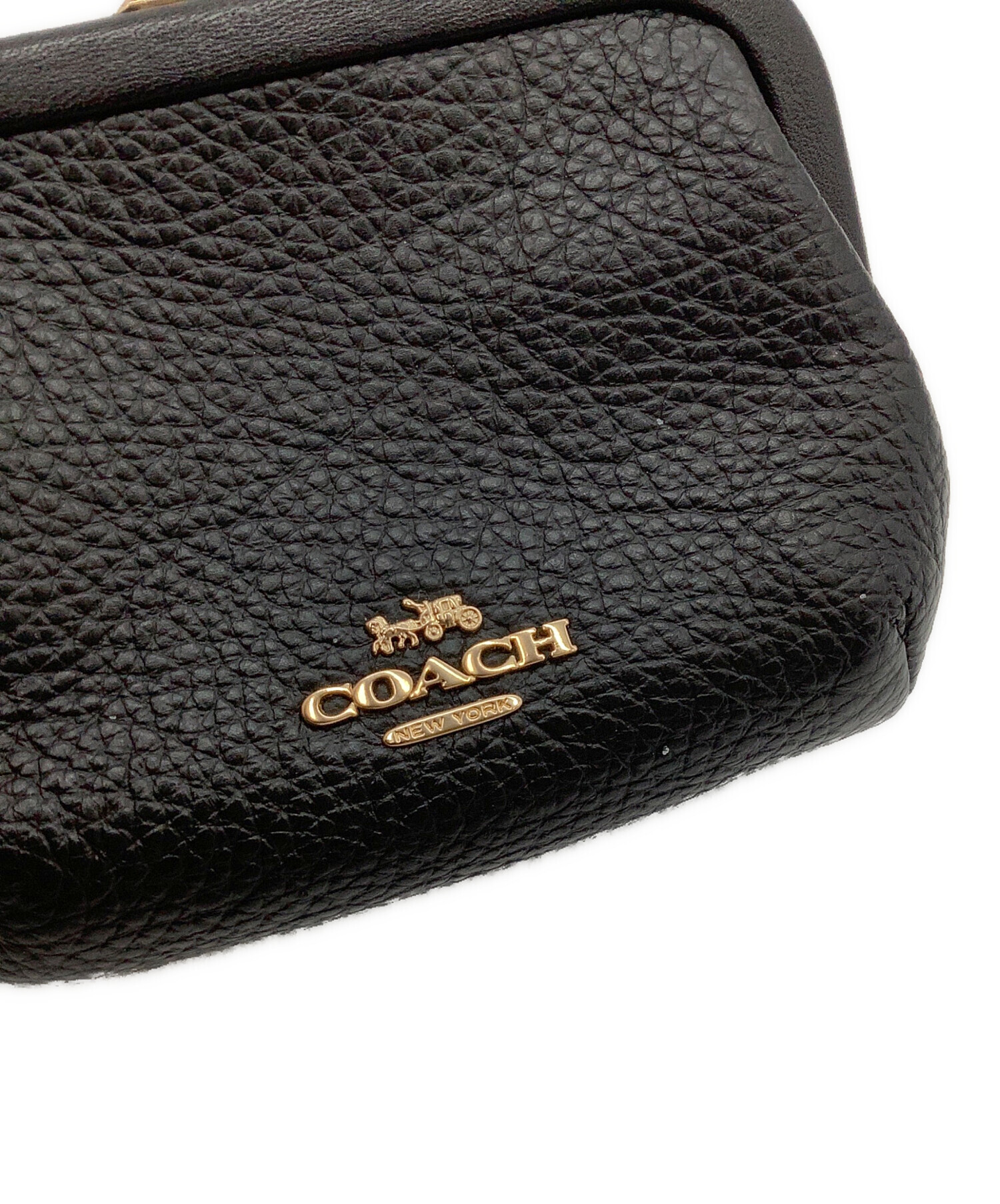 中古・古着通販】COACH (コーチ) がま口コインケース ブラック