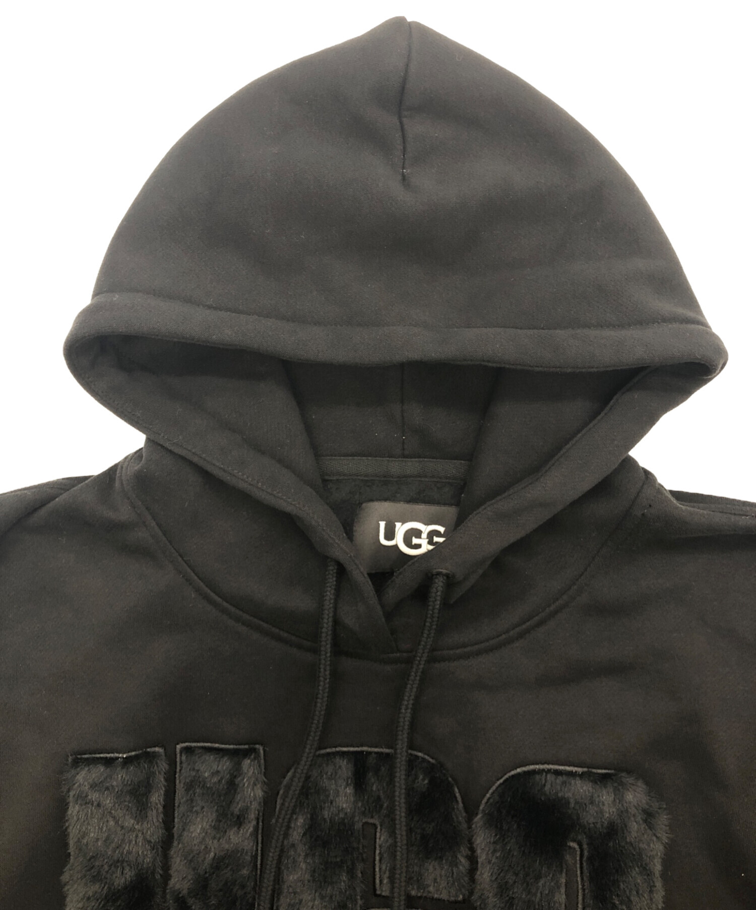 中古・古着通販】UGG (アグ) プルオーバーパーカー ブラック サイズ