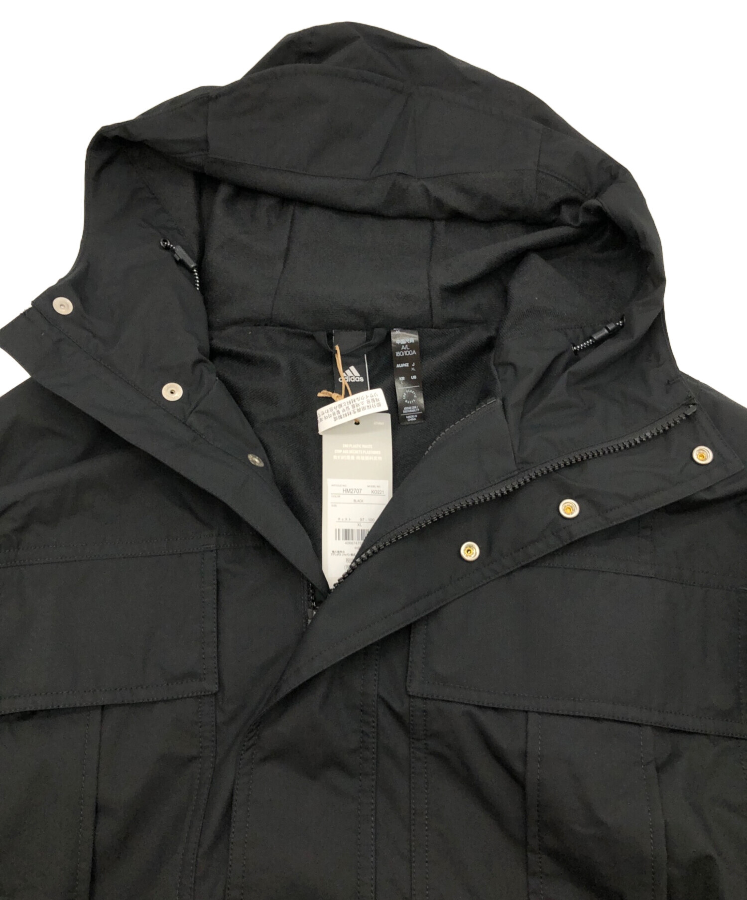 中古・古着通販】adidas (アディダス) マウンテンパーカー ブラック