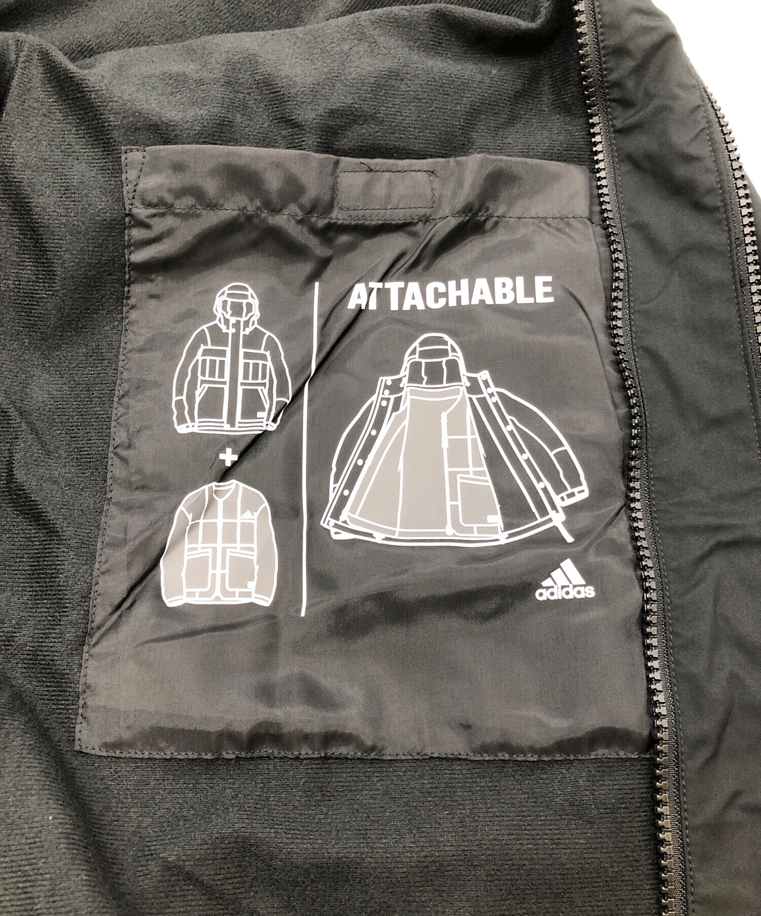 中古・古着通販】adidas (アディダス) マウンテンパーカー ブラック 