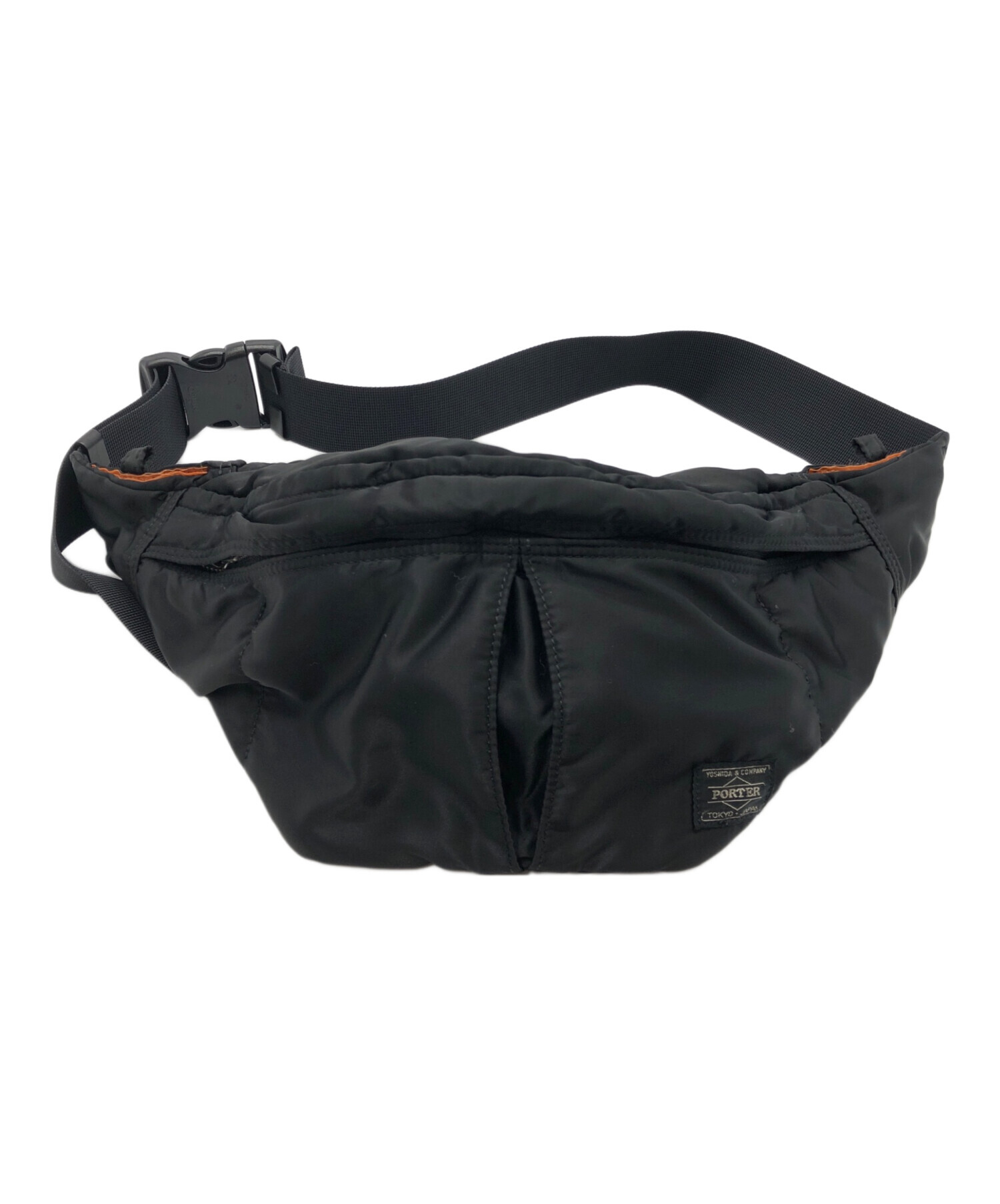 中古・古着通販】PORTER (ポーター) ボディバッグ ブラック×オレンジ 