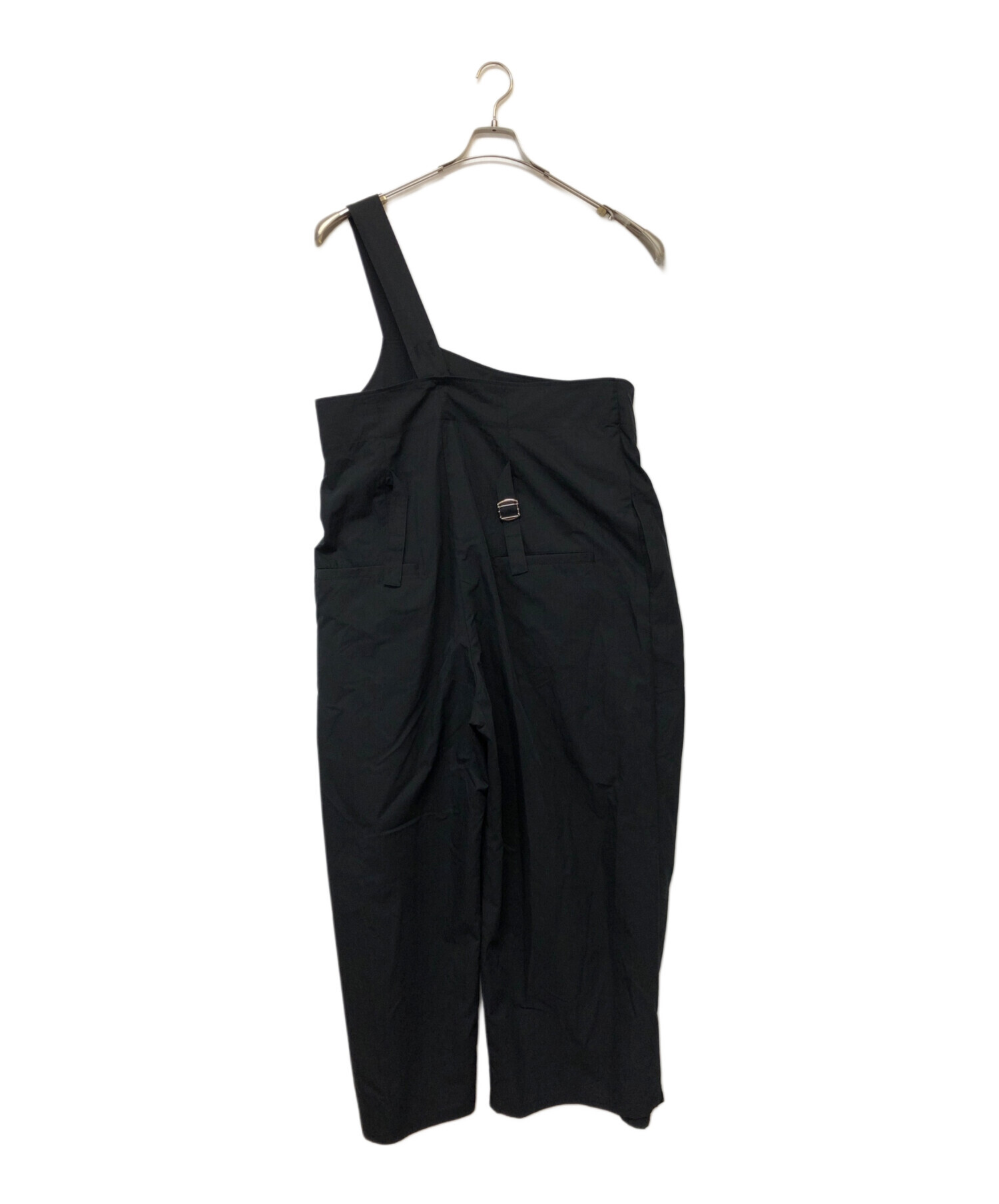 新品 ETREワンショルダーラップワイドパンツ ブラックM
