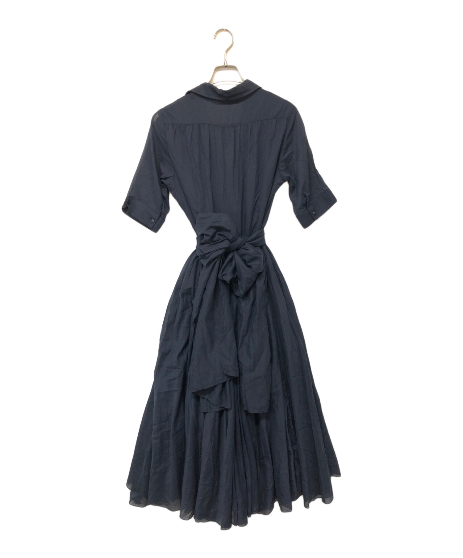 中古・古着通販】JENNE (ジェンヌ) 半袖ワンピース ネイビー サイズ