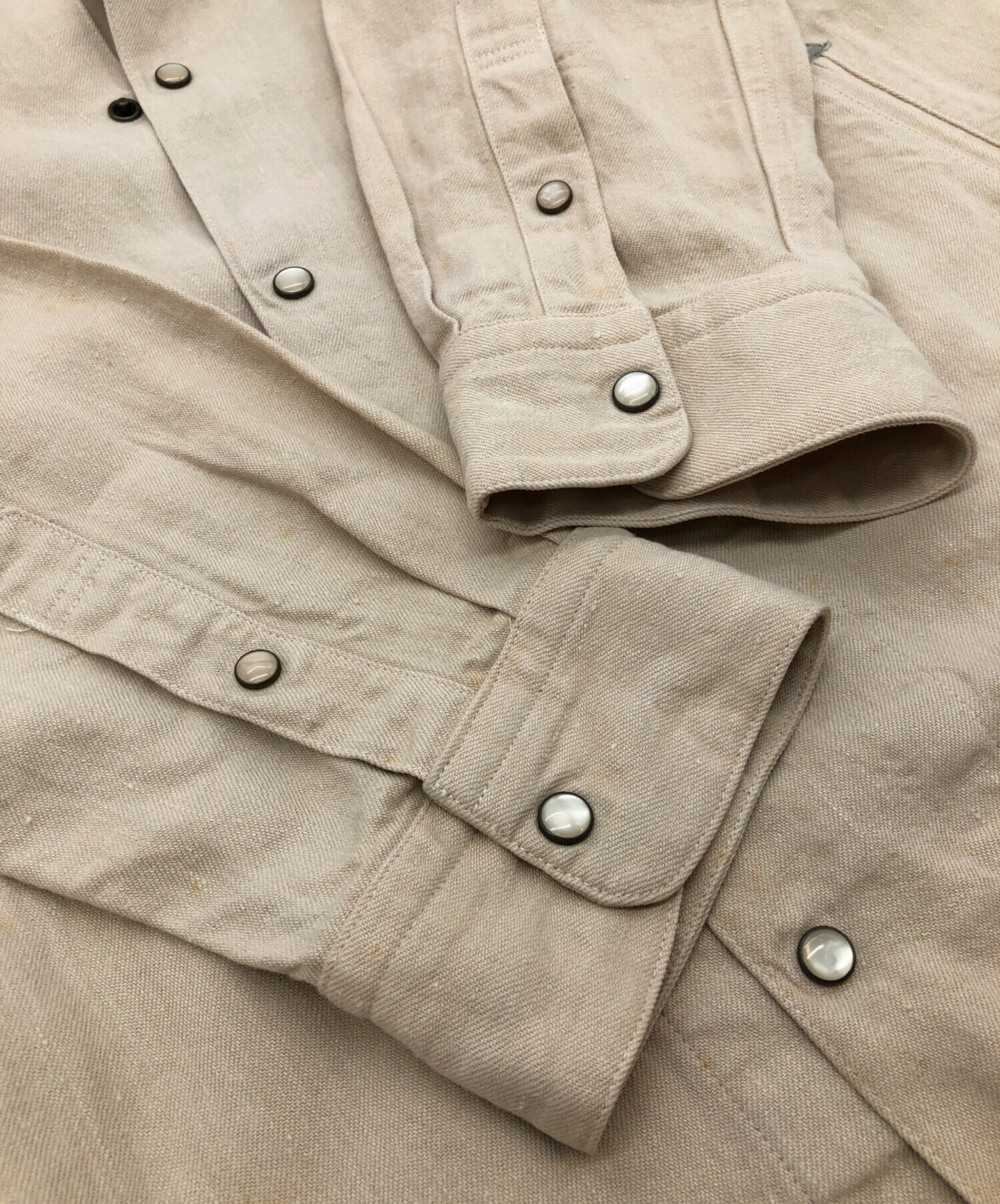 美品 パパス テーラードジャケット ベージュ カジュアル 裏地