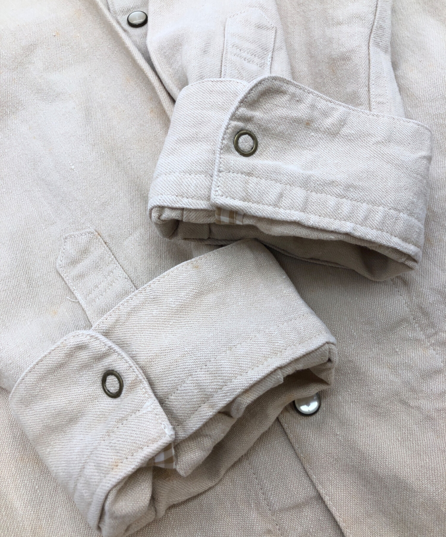 中古・古着通販】PAPAS (パパス) リネンコーチジャケット ベージュ