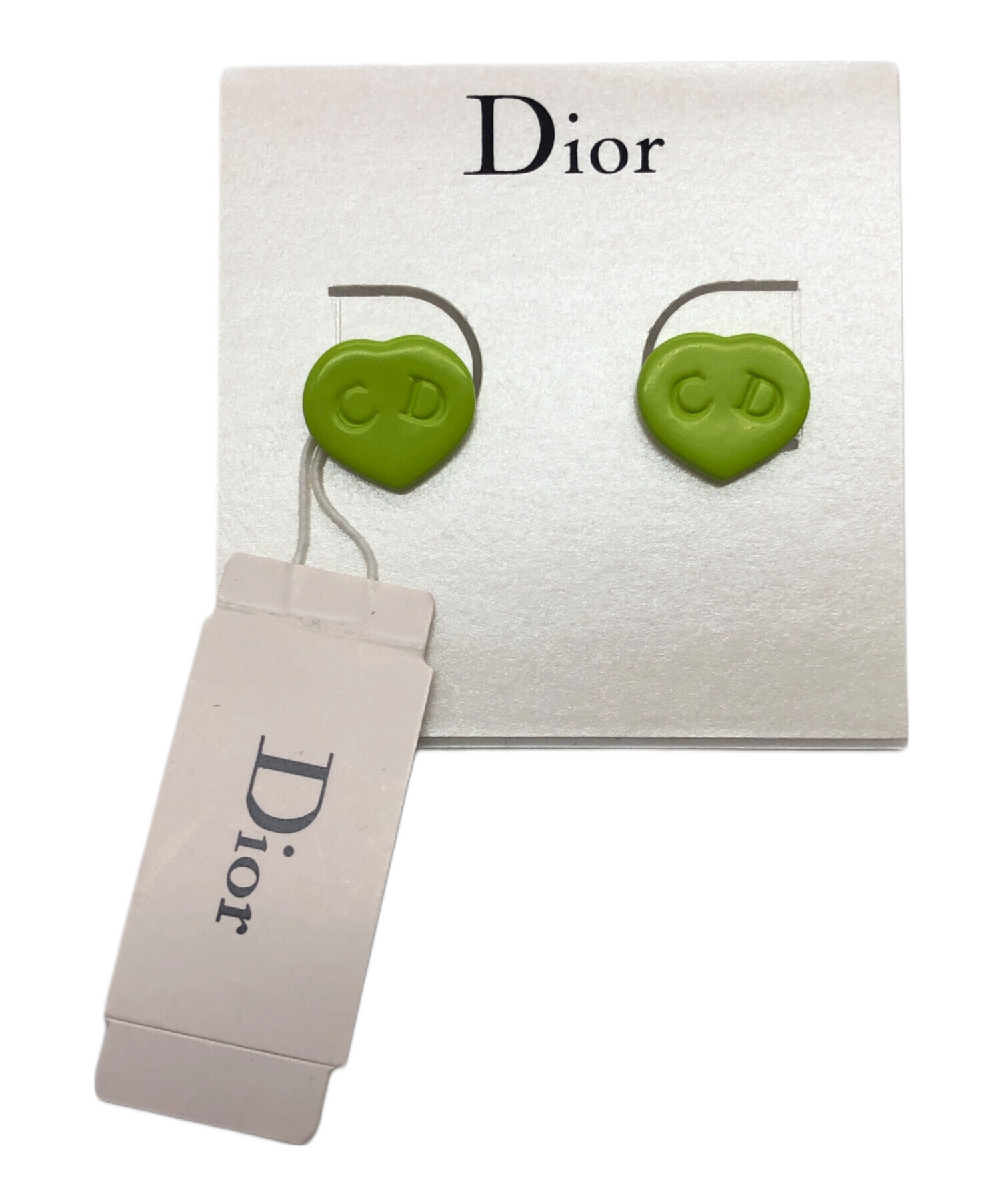 中古・古着通販】DIOR (ディオール) ピアス グリーン 未使用品