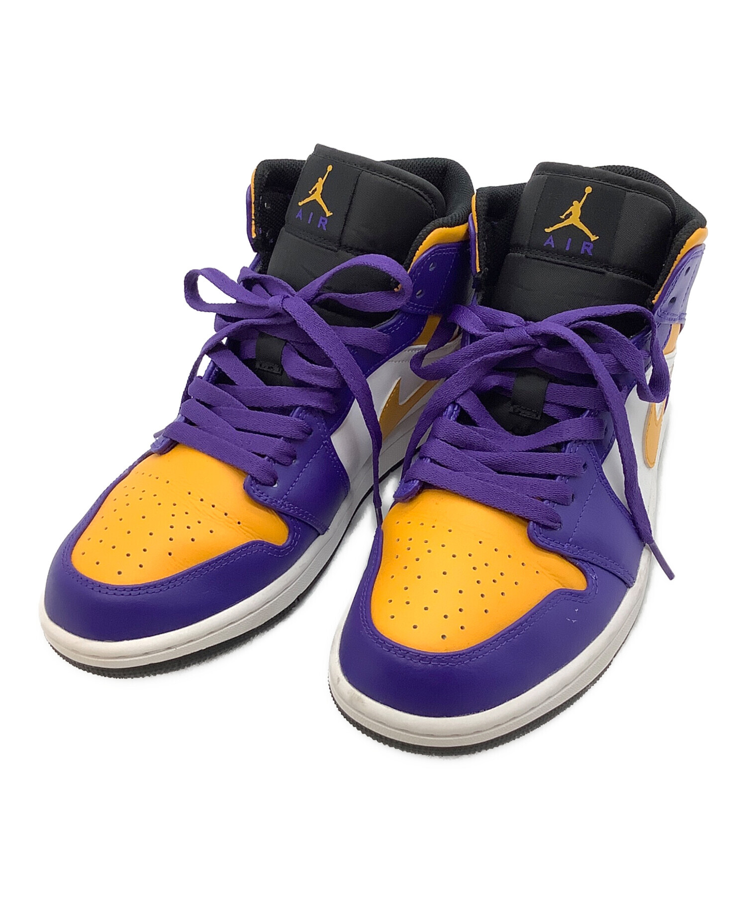 中古・古着通販】NIKE (ナイキ) AIR JORDAN1 パープル×イエロー サイズ