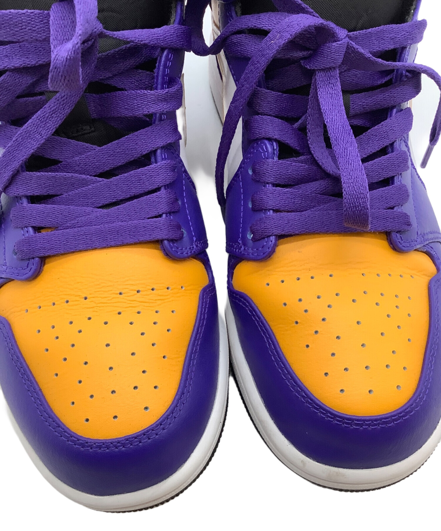 中古・古着通販】NIKE (ナイキ) AIR JORDAN1 パープル×イエロー サイズ