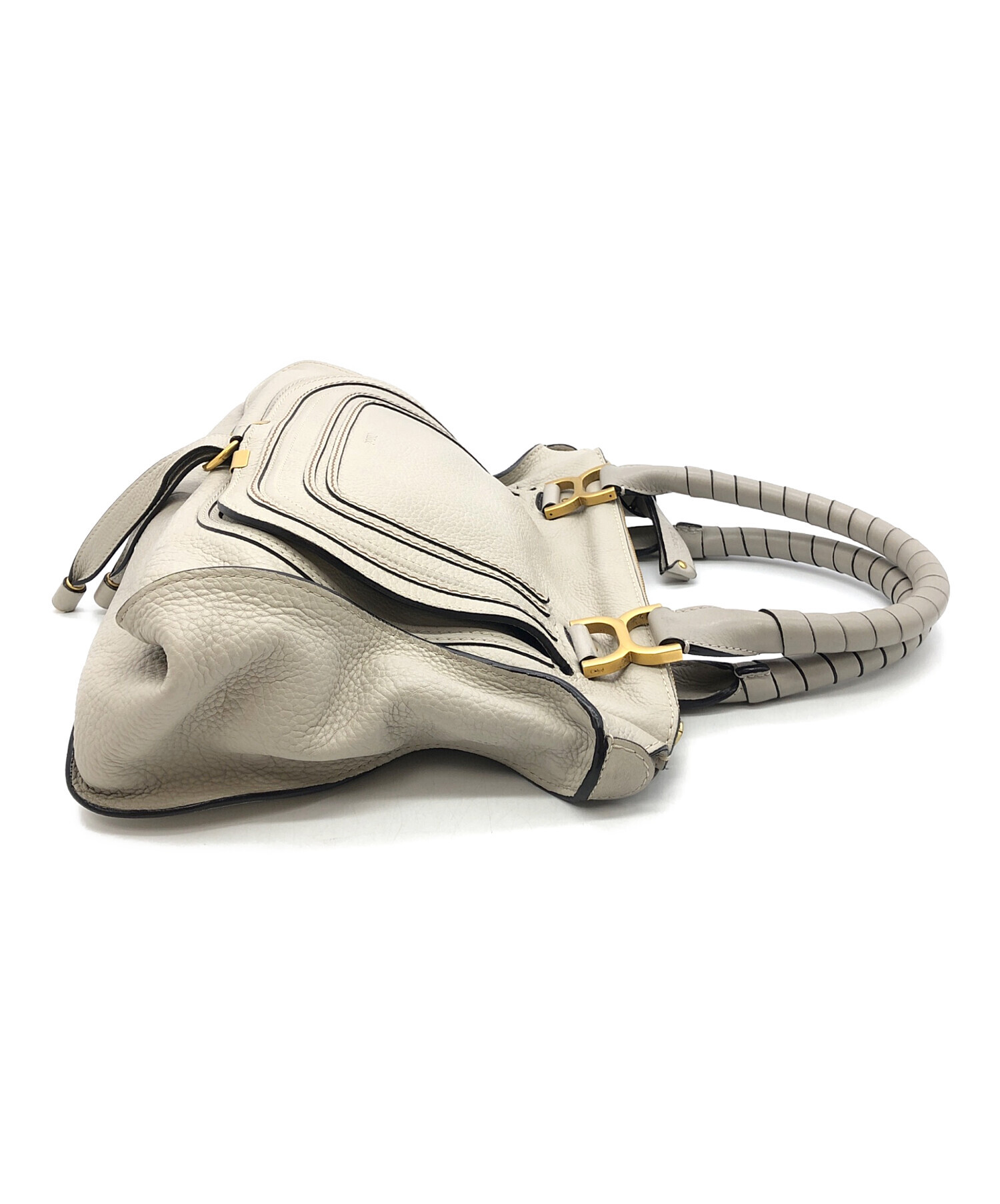 中古・古着通販】Chloe (クロエ) マーシー レザーハンドバッグ グレー 