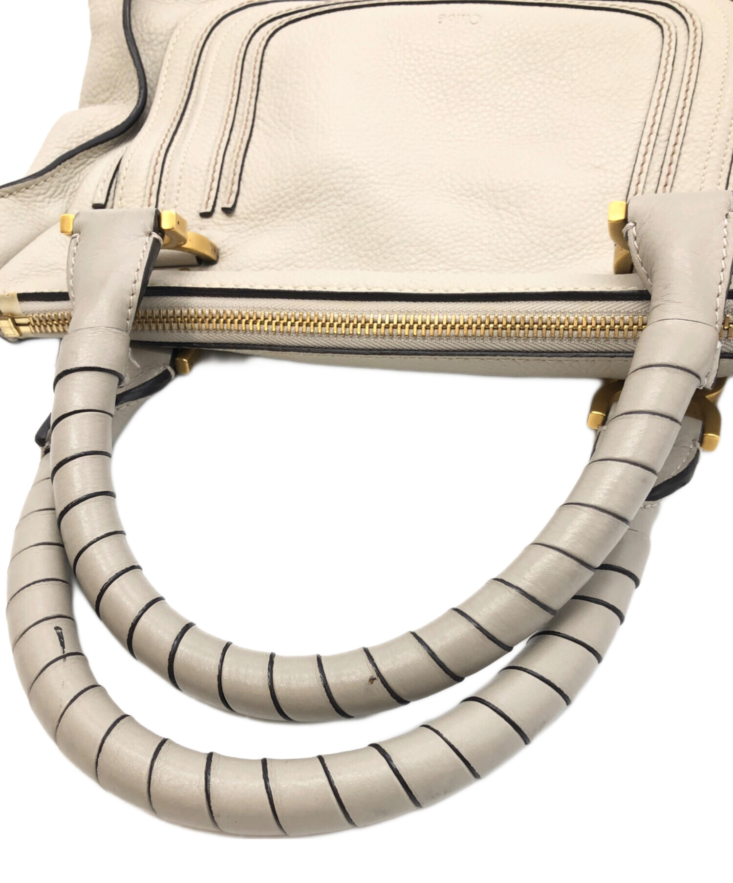 中古・古着通販】Chloe (クロエ) マーシー レザーハンドバッグ グレー 