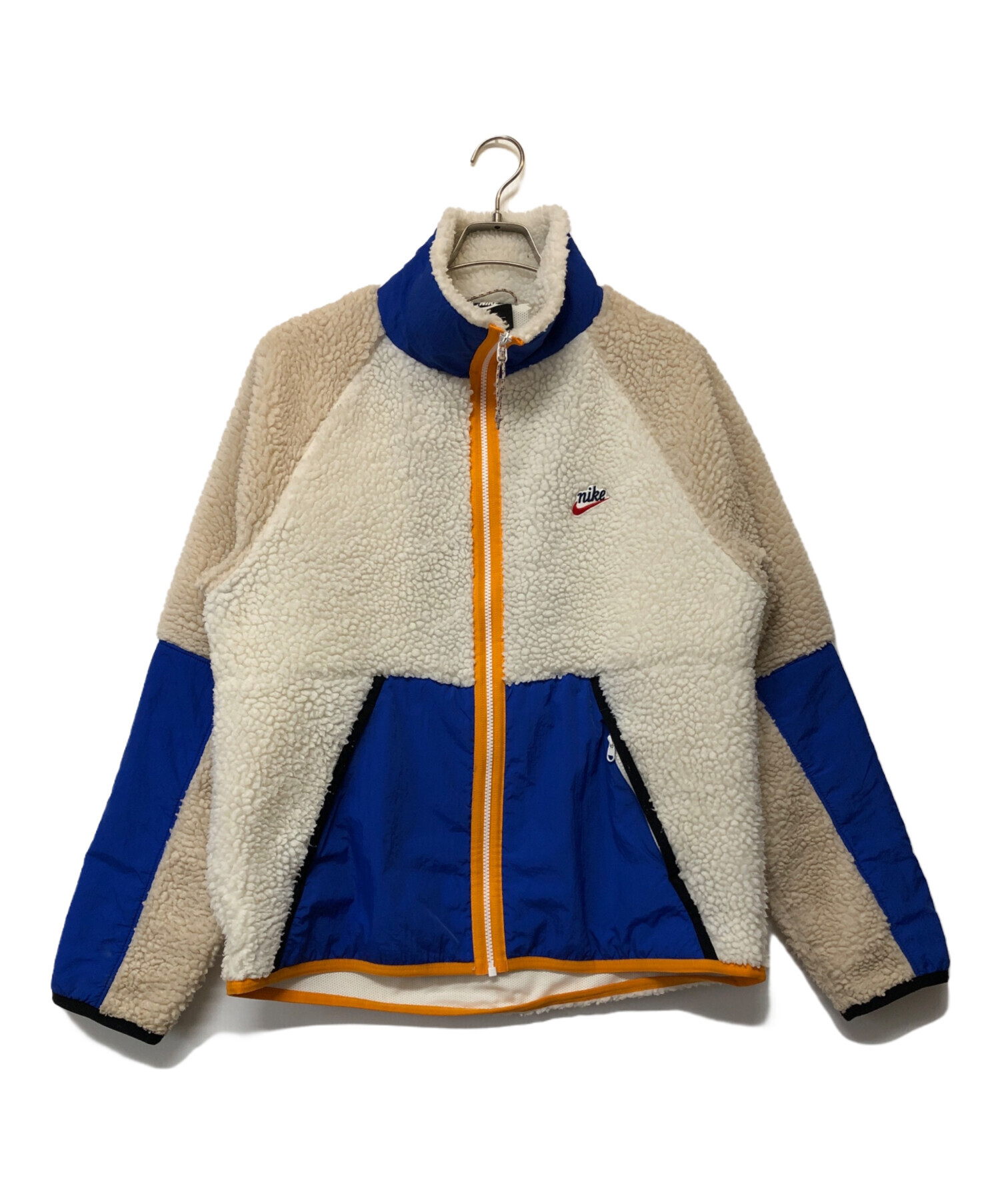 中古・古着通販】NIKE (ナイキ) ボアジャケット ブルー×ベージュ