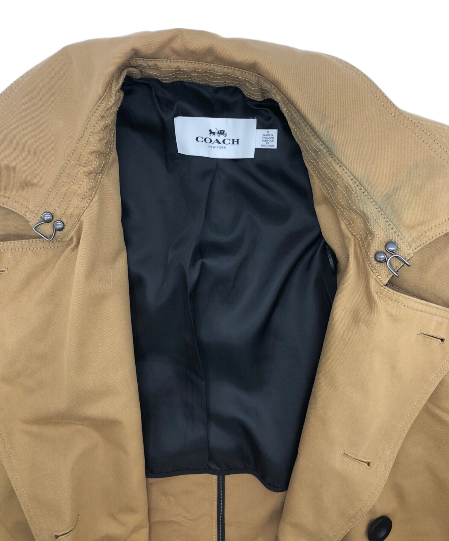 中古・古着通販】COACH (コーチ) トレンチコート キャメル サイズ:SIZE