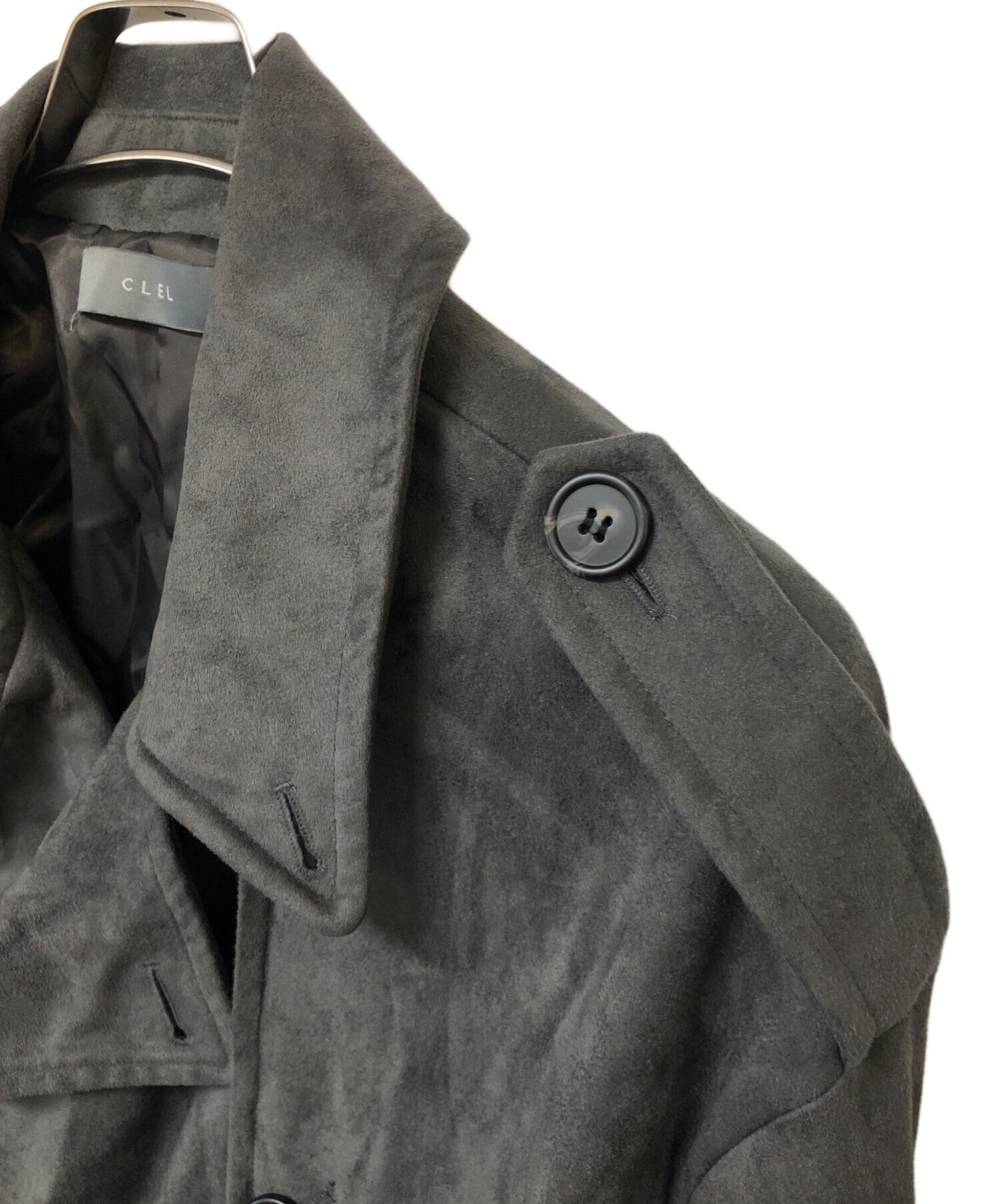 CLEL ダブルテックフェードトレンチコート チャコールグレー S 未使用 CLEL（クレイル） トレンチコート コート 「CLEL」Double Tech Fade