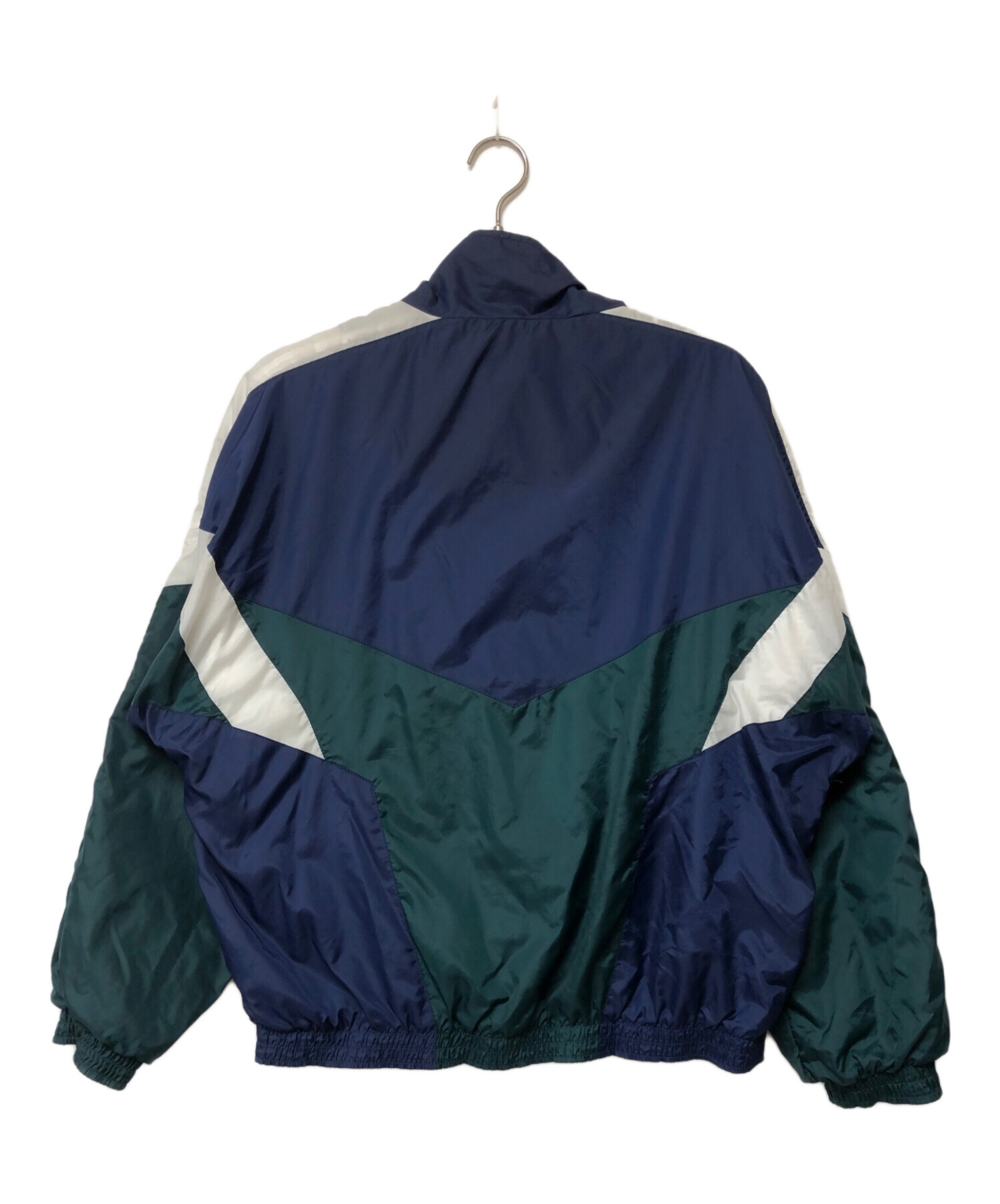 中古・古着通販】NIKE (ナイキ) ナイロンジャケット グリーン×ネイビー