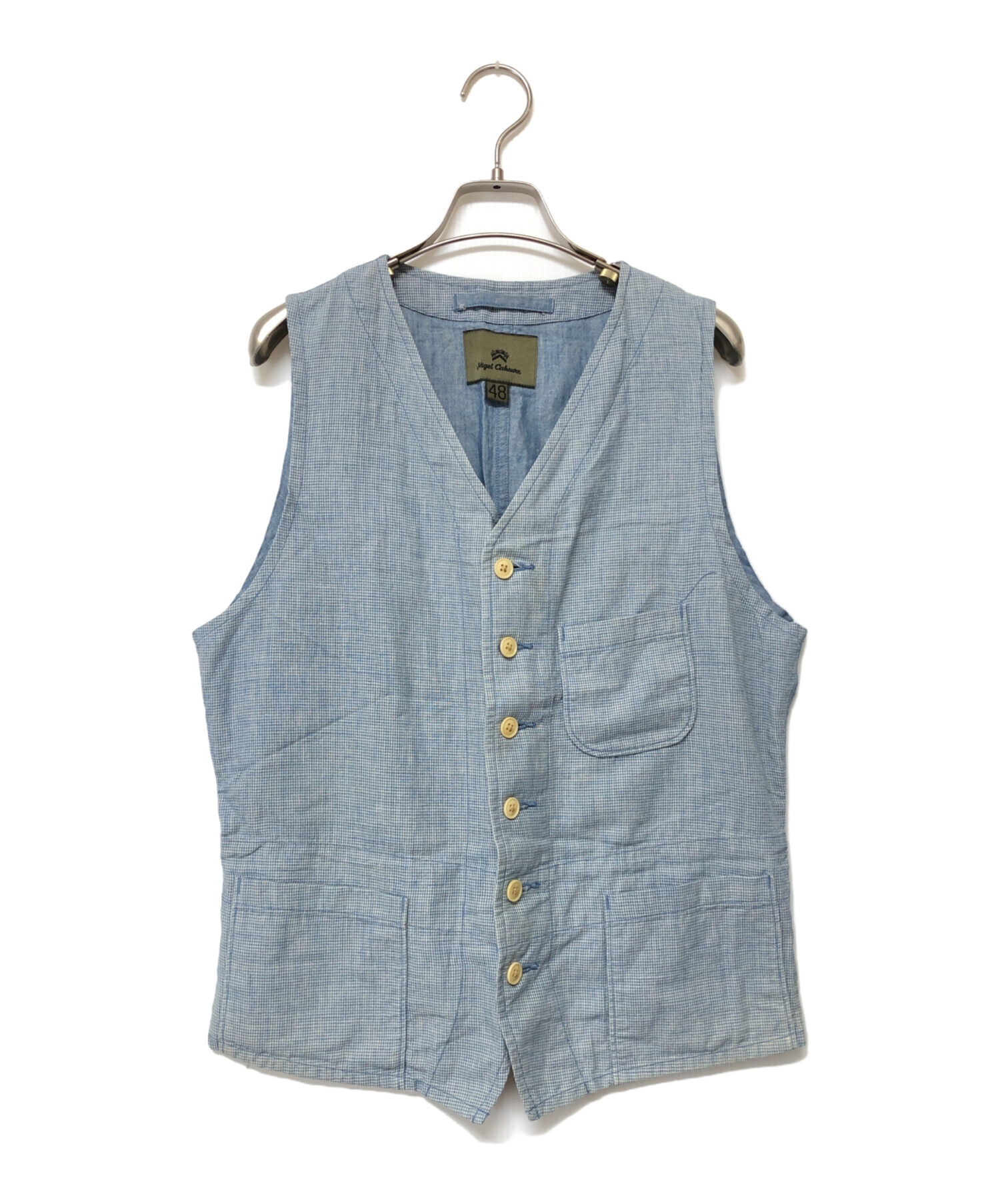 中古・古着通販】NIGEL CABOURN (ナイジェルケーボン) ベスト ブルー 