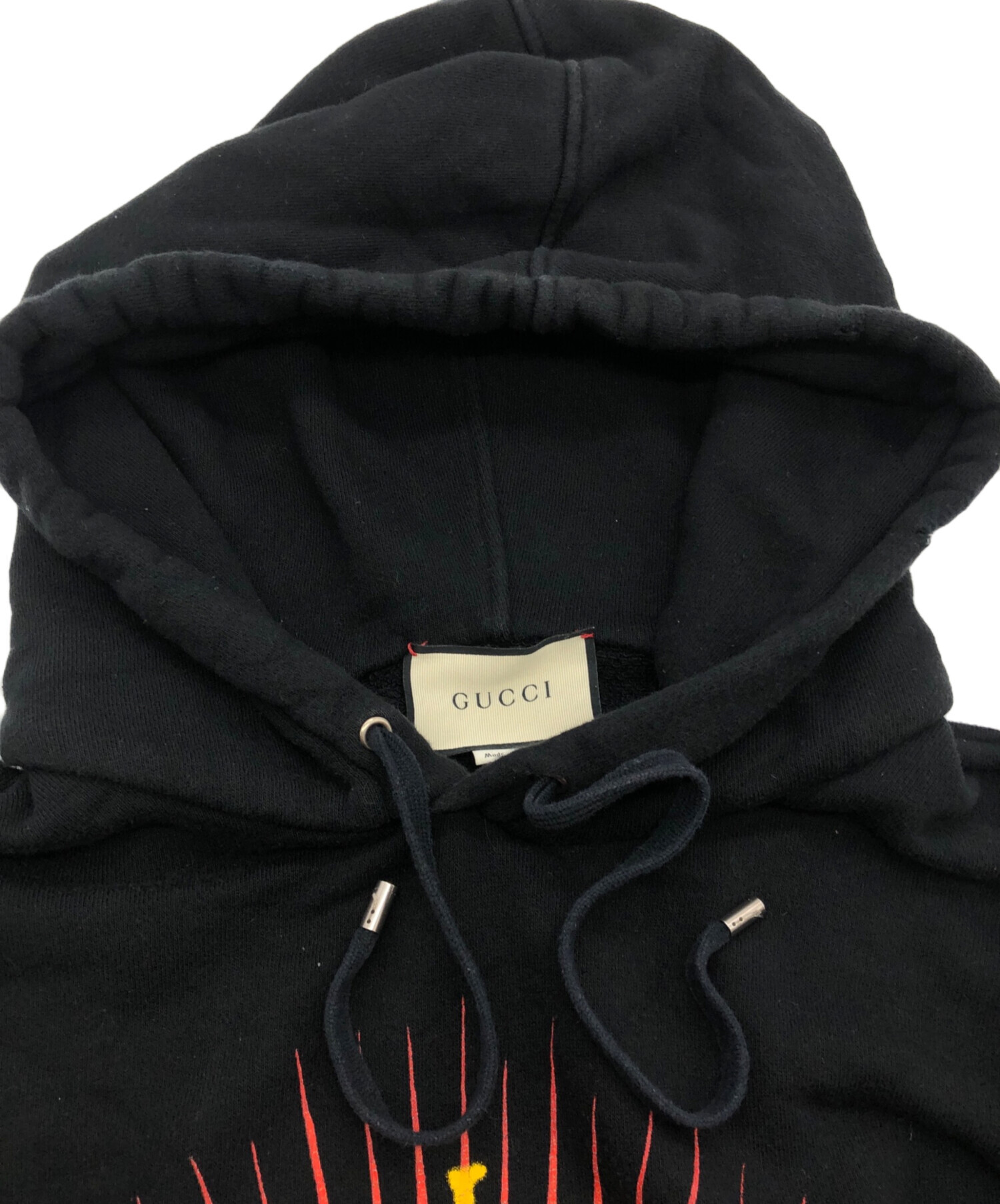 中古・古着通販】GUCCI (グッチ) アングリーキャットパーカー ブラック