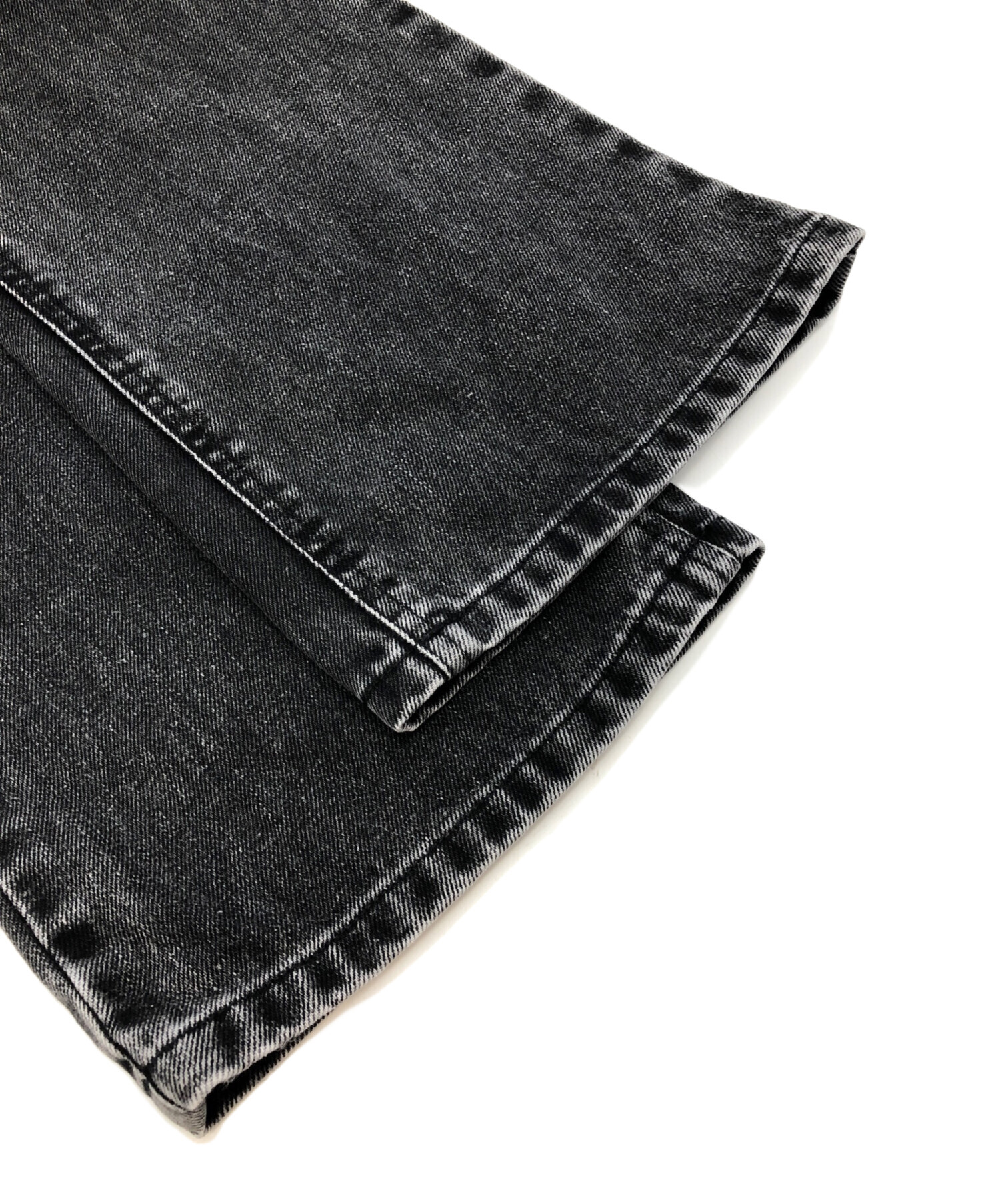 中古・古着通販】MIU MIU (ミュウミュウ) デニムパンツ ブラック