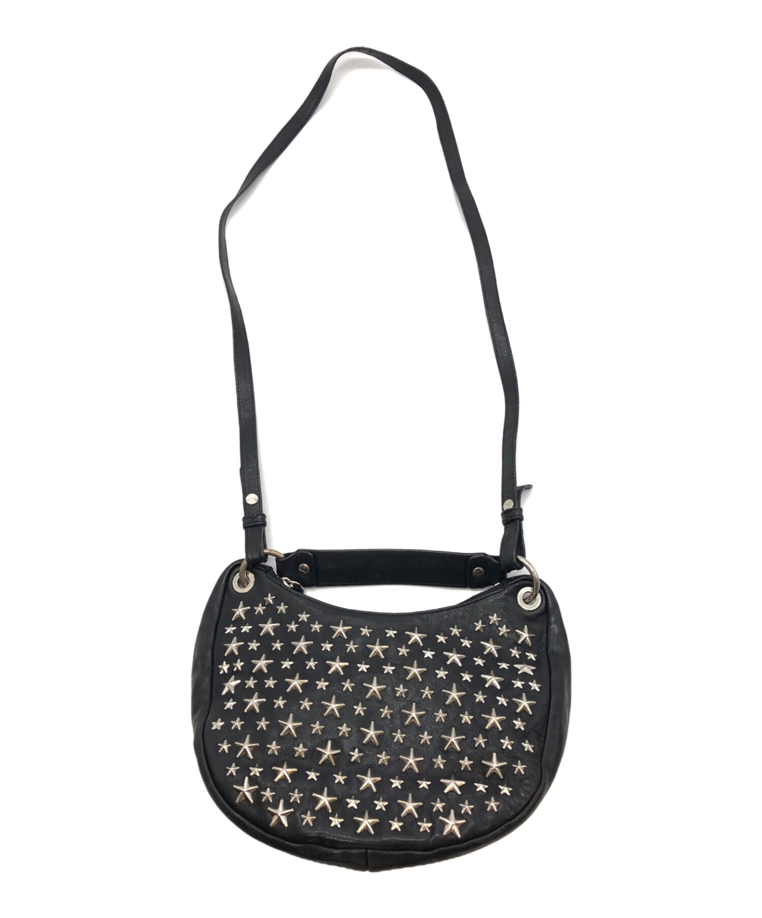JIMMY CHOO ジミーチュウ ブラック×シルバー チェーンウォレット 