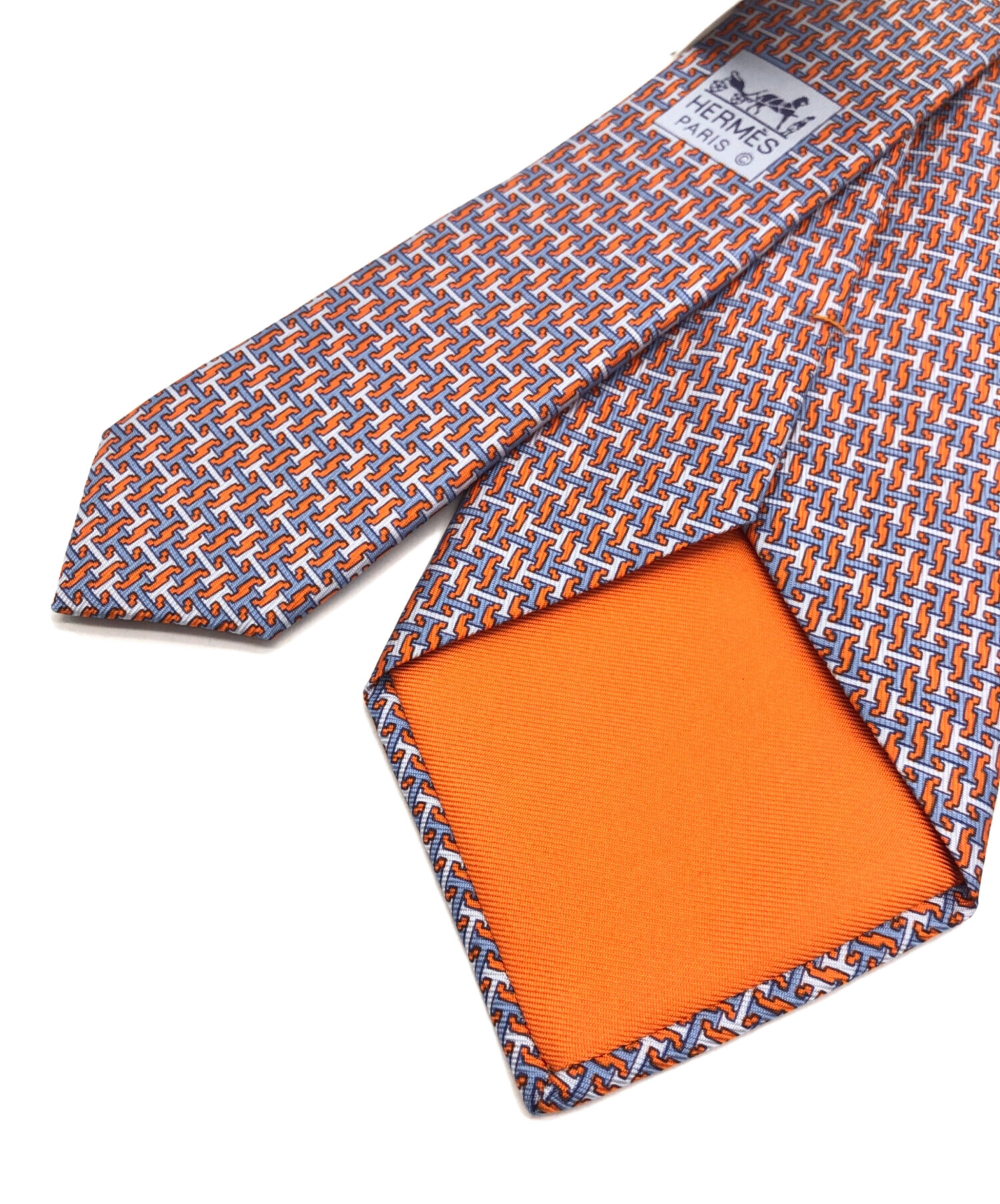 中古・古着通販】HERMES (エルメス) Hロゴネクタイ サイズ:不明 未使用