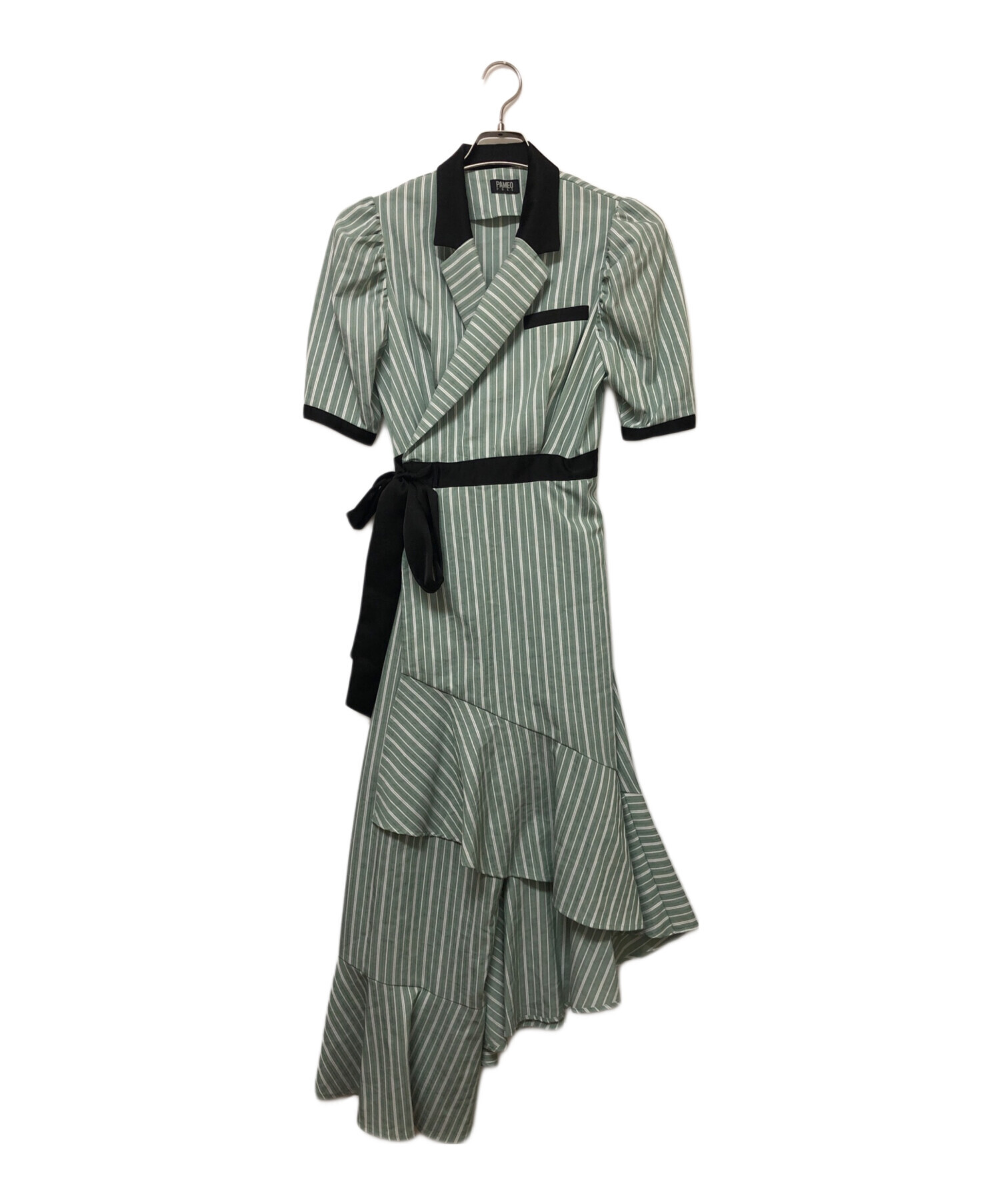 中古・古着通販】PAMEO POSE (パメオポーズ) 半袖ワンピース グリーン