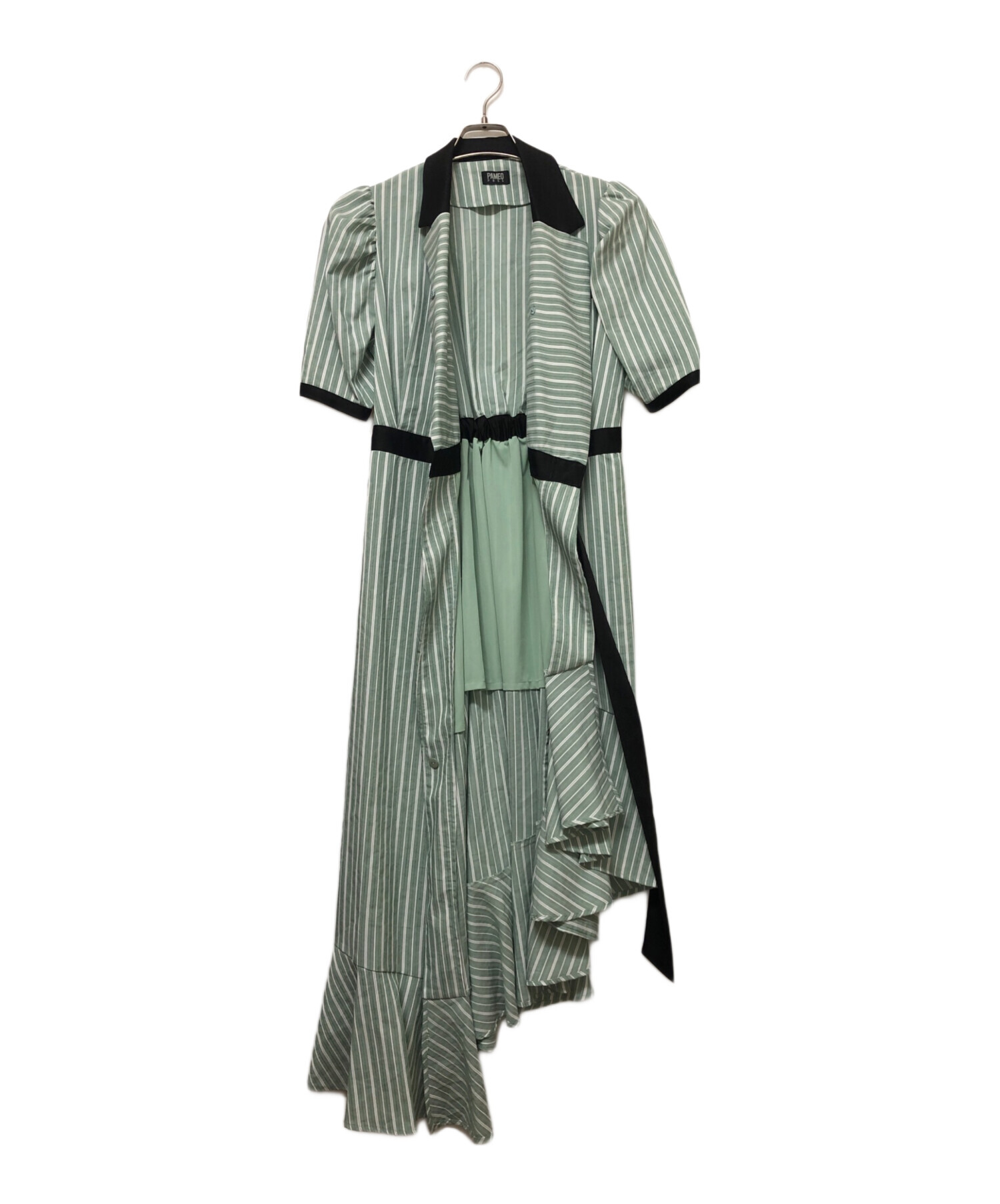 中古・古着通販】PAMEO POSE (パメオポーズ) 半袖ワンピース グリーン