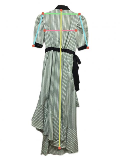 中古・古着通販】PAMEO POSE (パメオポーズ) 半袖ワンピース グリーン