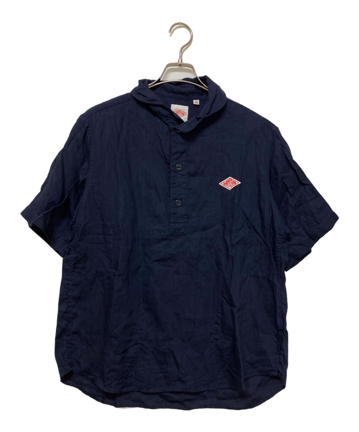 中古・古着通販】DANTON (ダントン) 半袖シャツ ネイビー サイズ:38