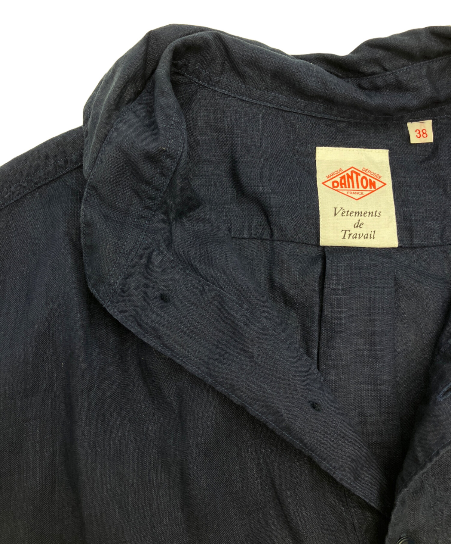 中古・古着通販】DANTON (ダントン) 半袖シャツ ネイビー サイズ:38