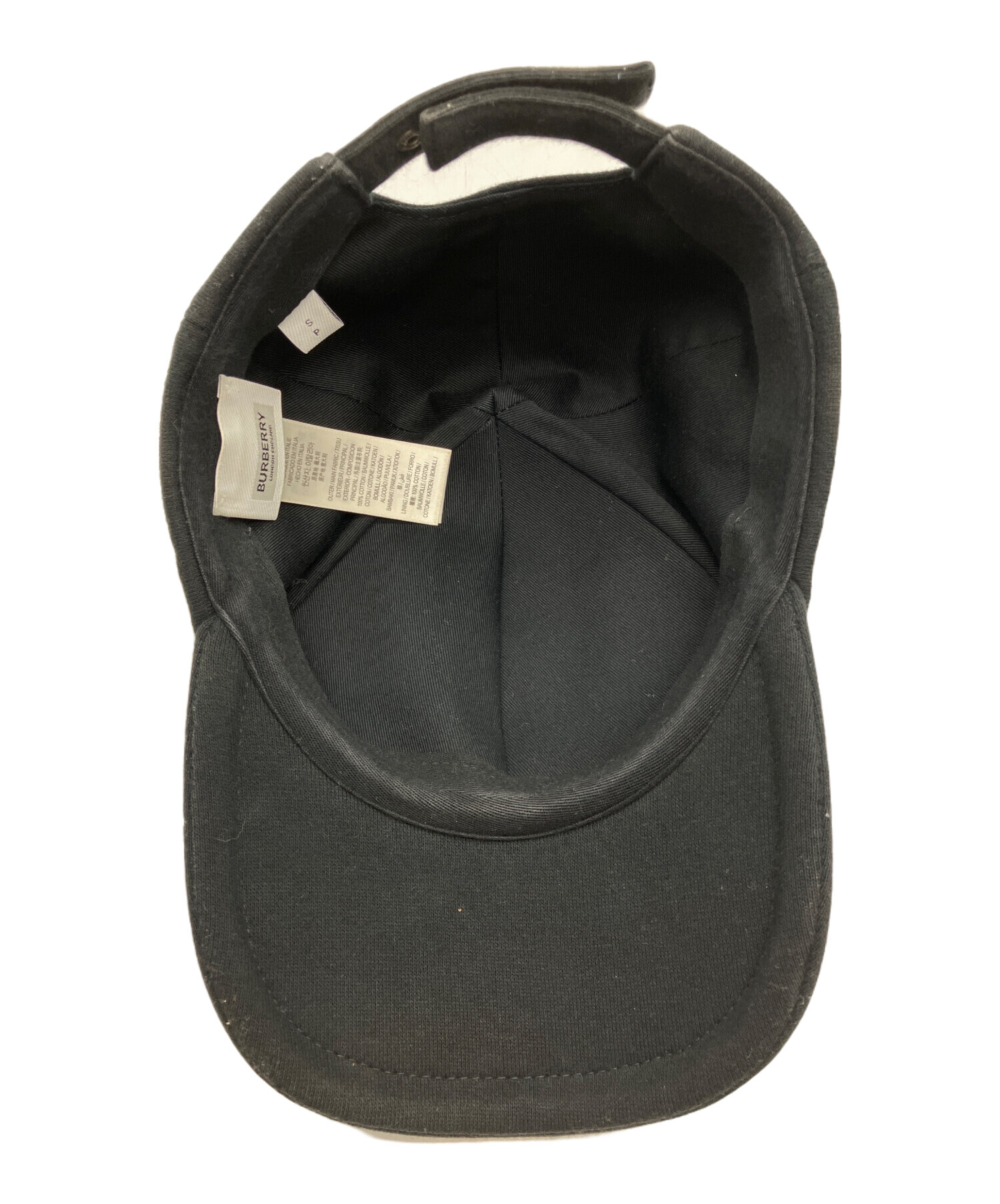 BURBERRY ベースボールキャップL ブラック 中古・古着通販】BURBERRY (バーバリー) ベースボールキャップ