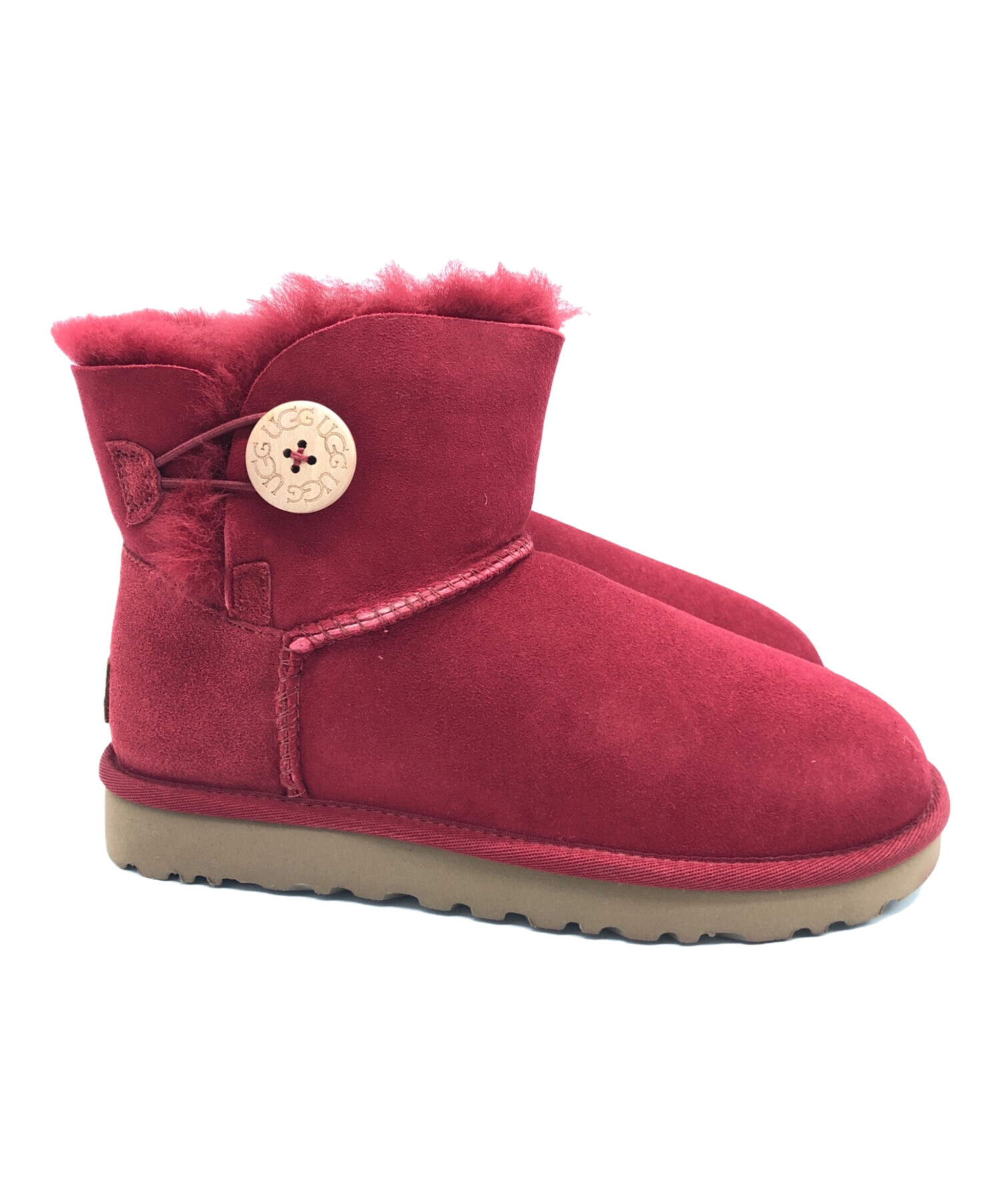 【新品未使用】アグ　ムートン　ブーツ 中古・古着通販】UGG (アグ) ムートンブーツ レッド サイズ:SIZE