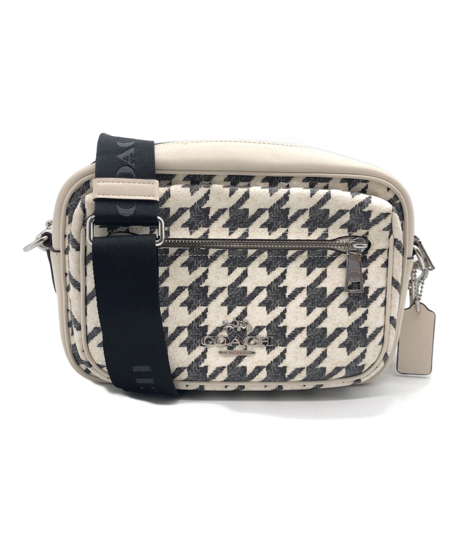 中古・古着通販】COACH (コーチ) ショルダーバッグ ホワイト×ブラック