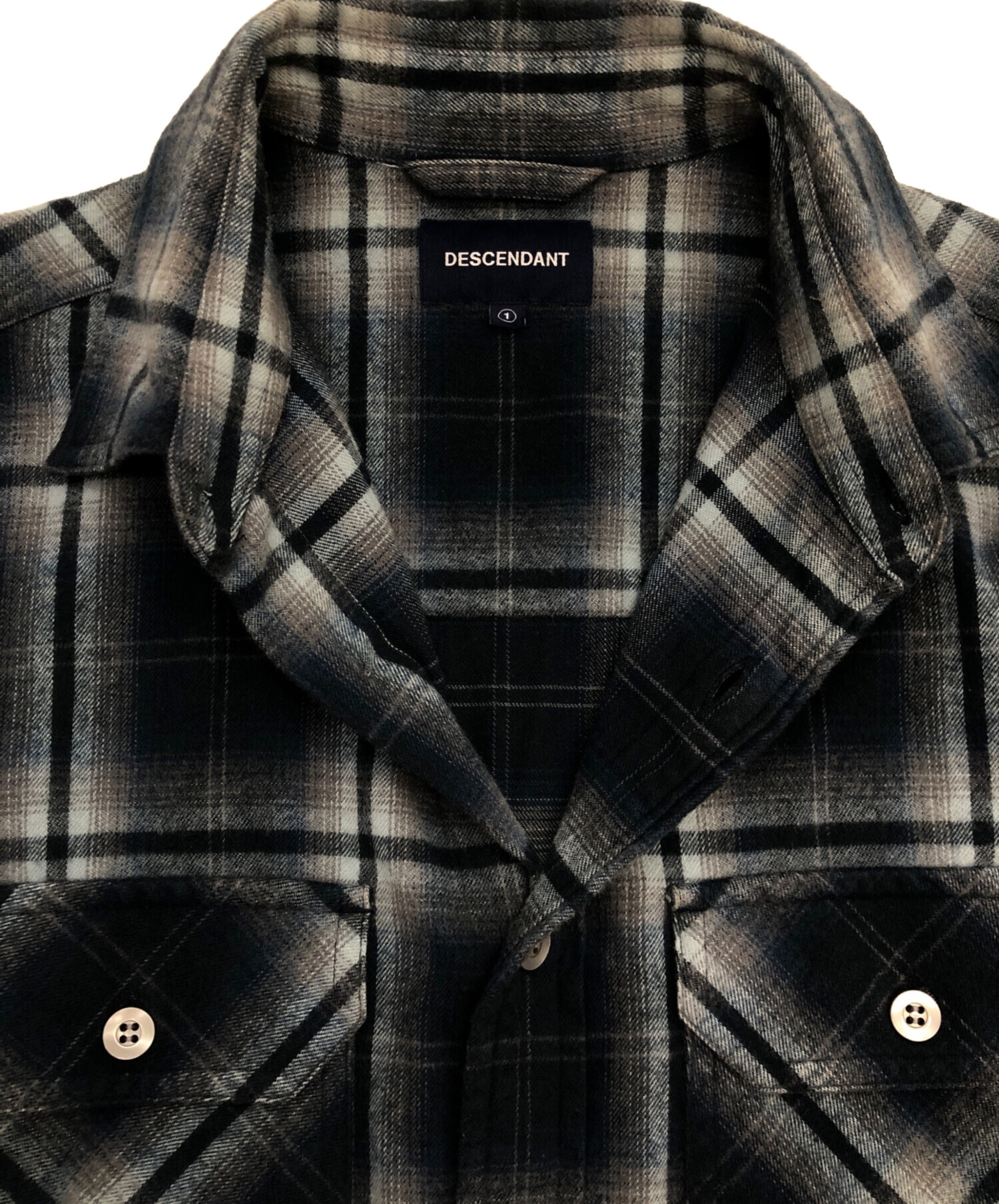 中古・古着通販】DESCENDANT (ディセンダント) 長袖シャツ ネイビー