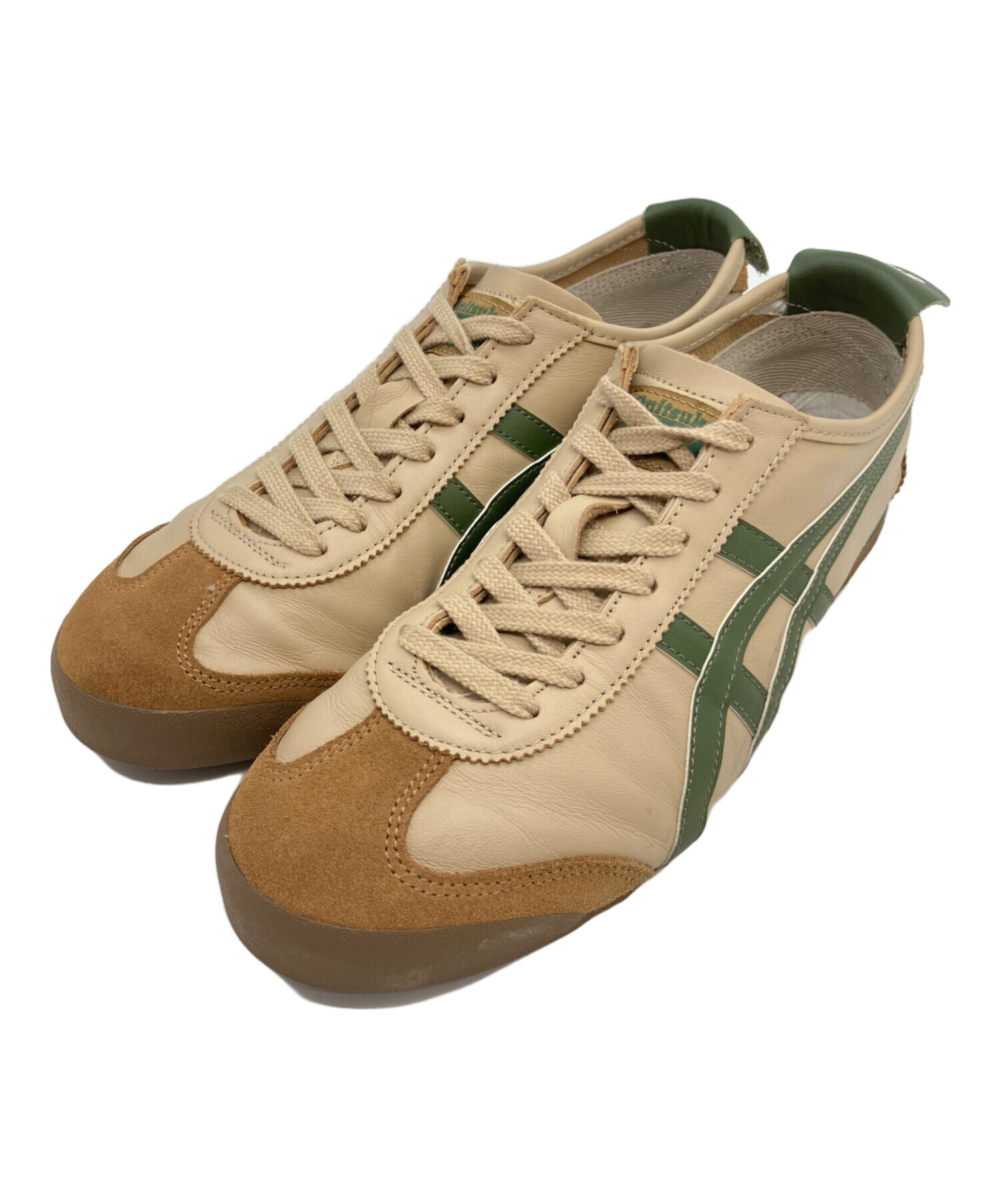 MEXICO66スニーカー ベージュ/グリーン 23.0 中古・古着通販】Onitsuka Tiger (オニツカタイガー) MEXICO'66