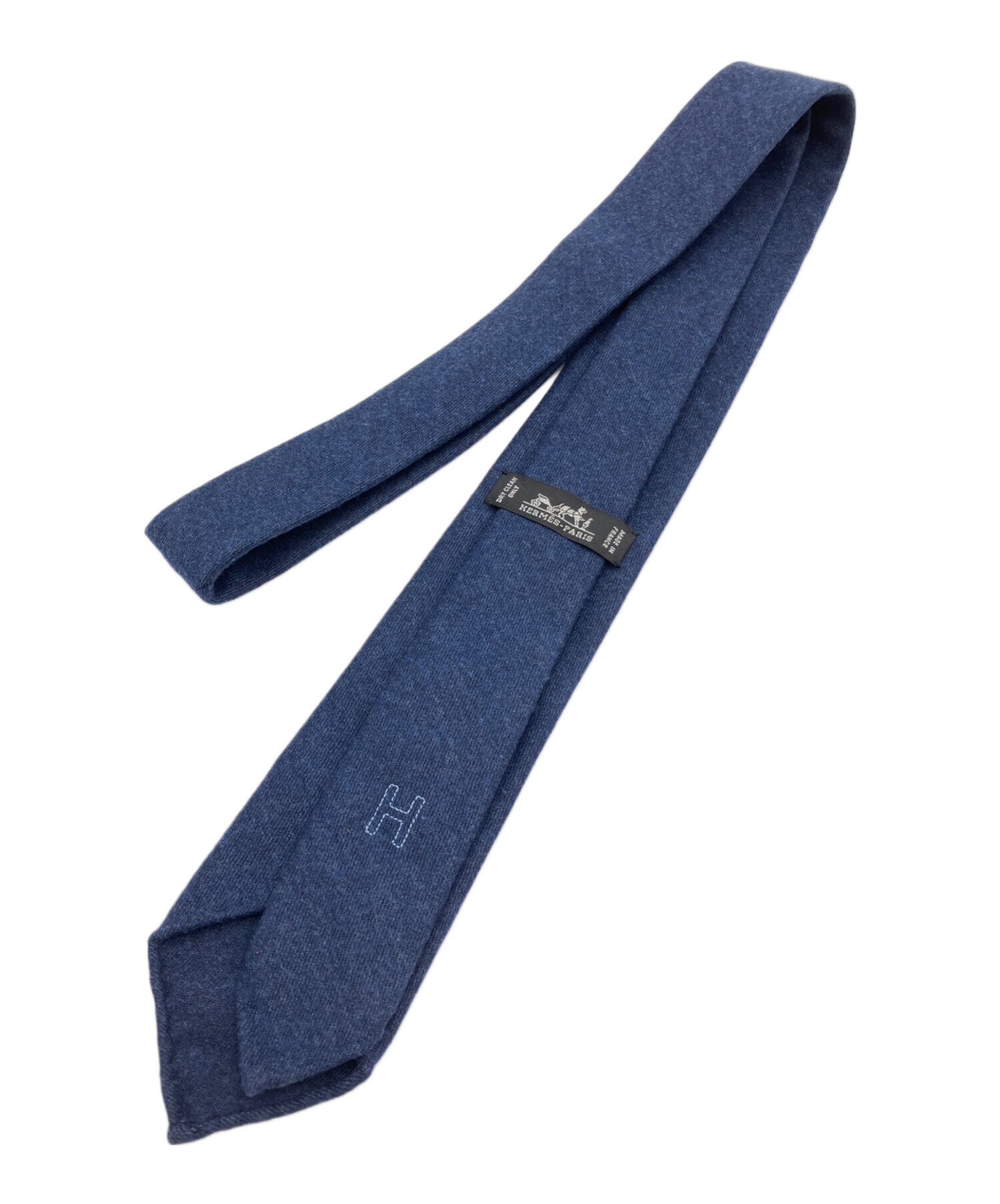 HERMES ネイビー プレーン ネクタイ 中古・古着通販】HERMES (エルメス) ネクタイ ネイビー サイズ