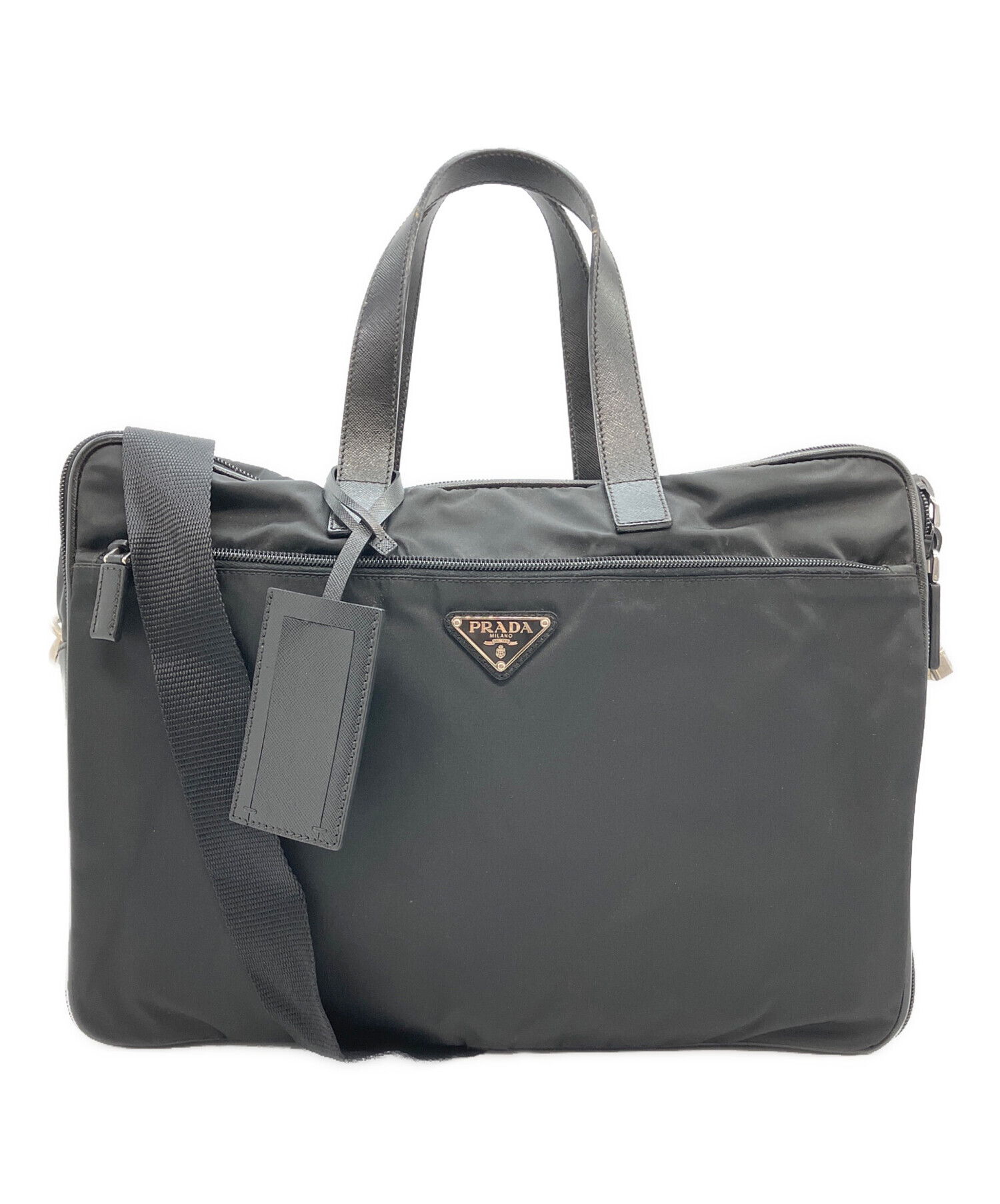 中古・古着通販】PRADA (プラダ) ブリーフケース ブラック｜ブランド