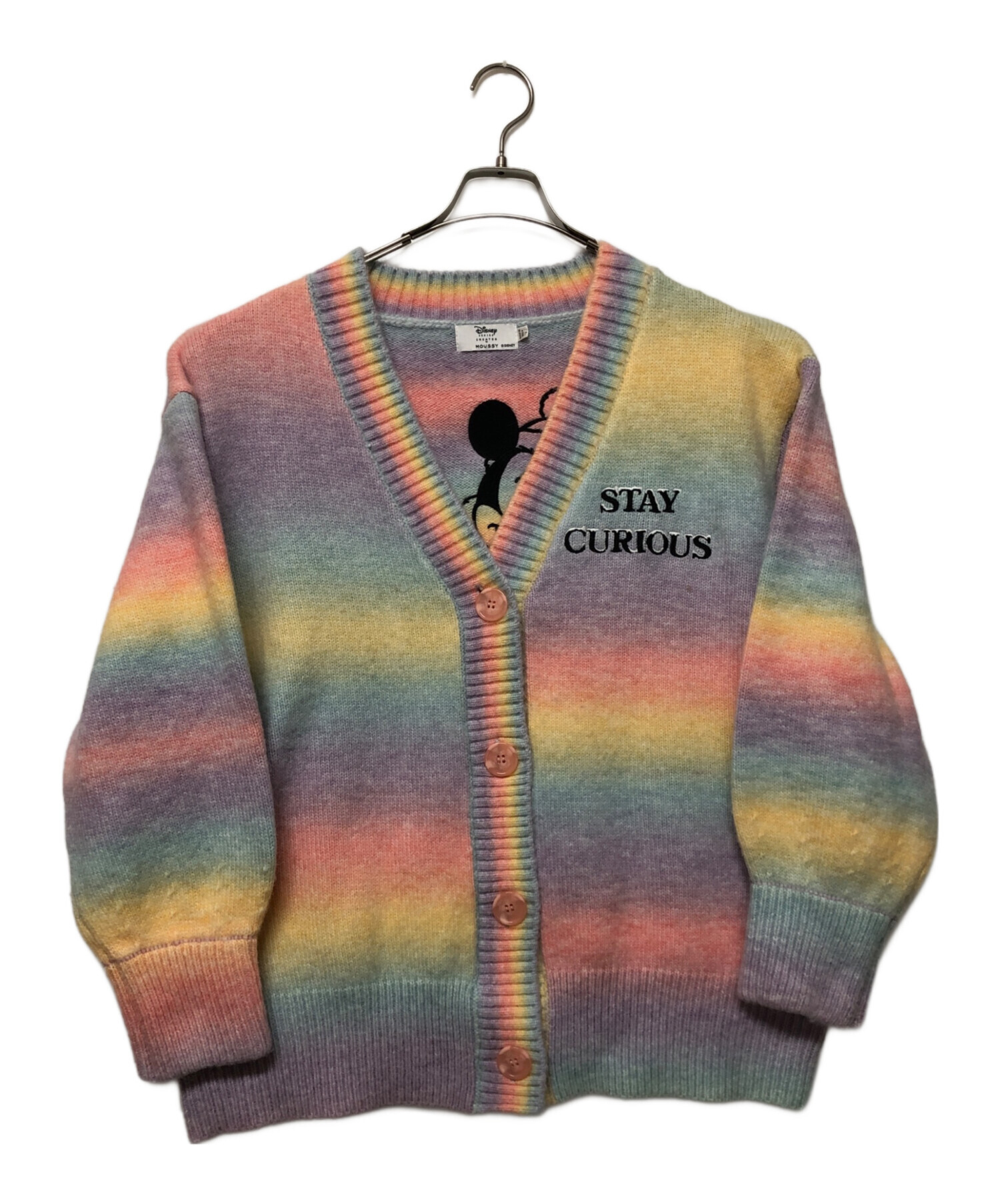 moussy ディズニーカーディガン 中古・古着通販】moussy (マウジー) DISNEY (ディズニー) ニット