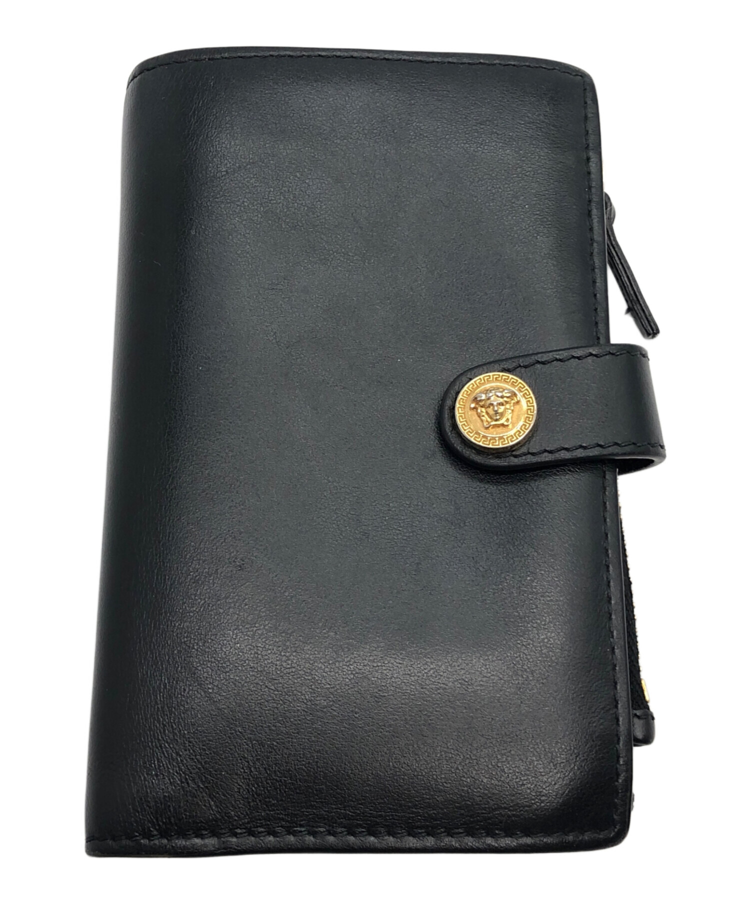 中古・古着通販】VERSACE (ヴェルサーチェ) 2つ折り財布 ブラック 