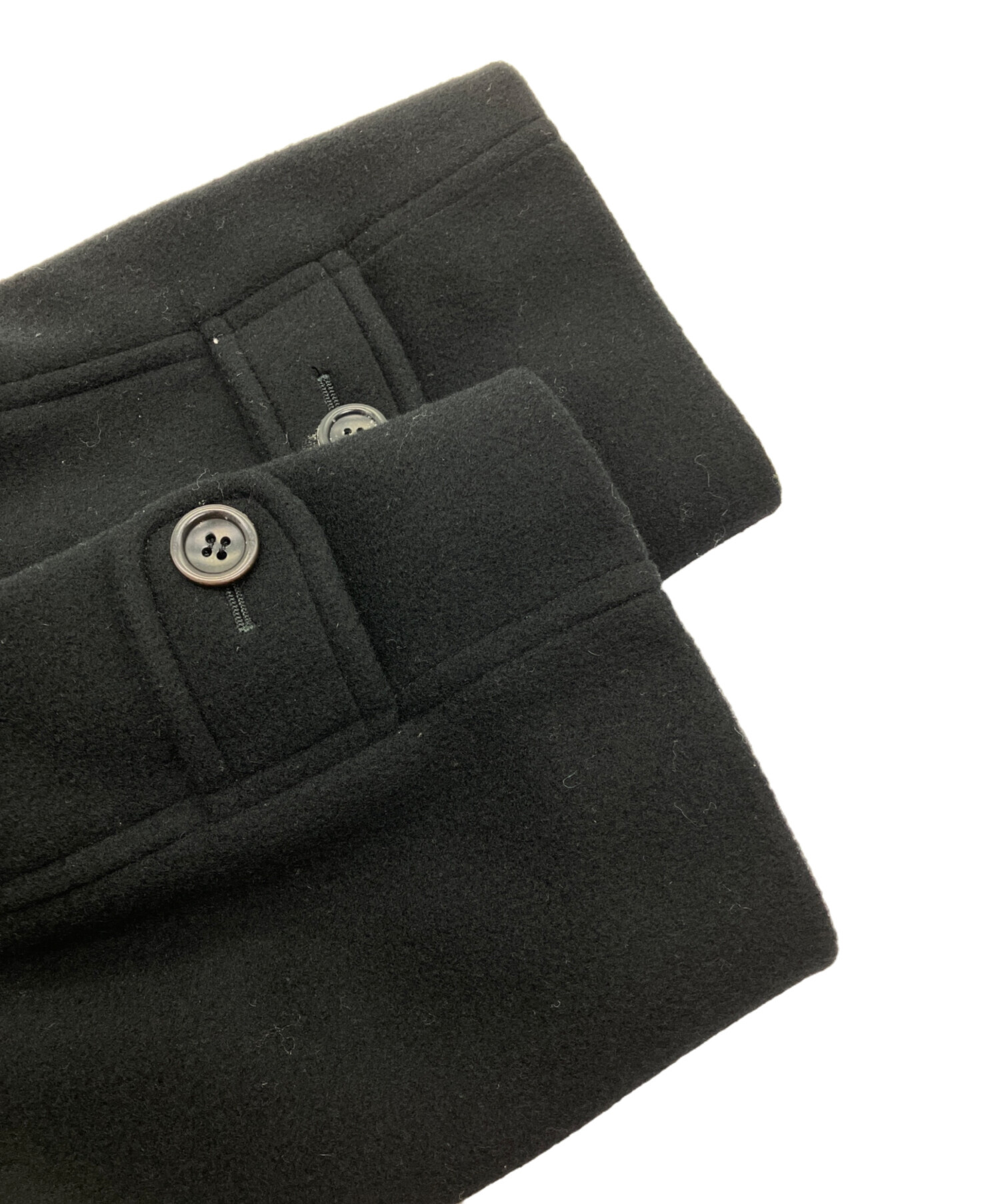 ARMANI COLLEZIONI ブラックカバーオール 56 Men ARMANI Collezioni Vintage Wool Cashmere Blend Black Over Coat