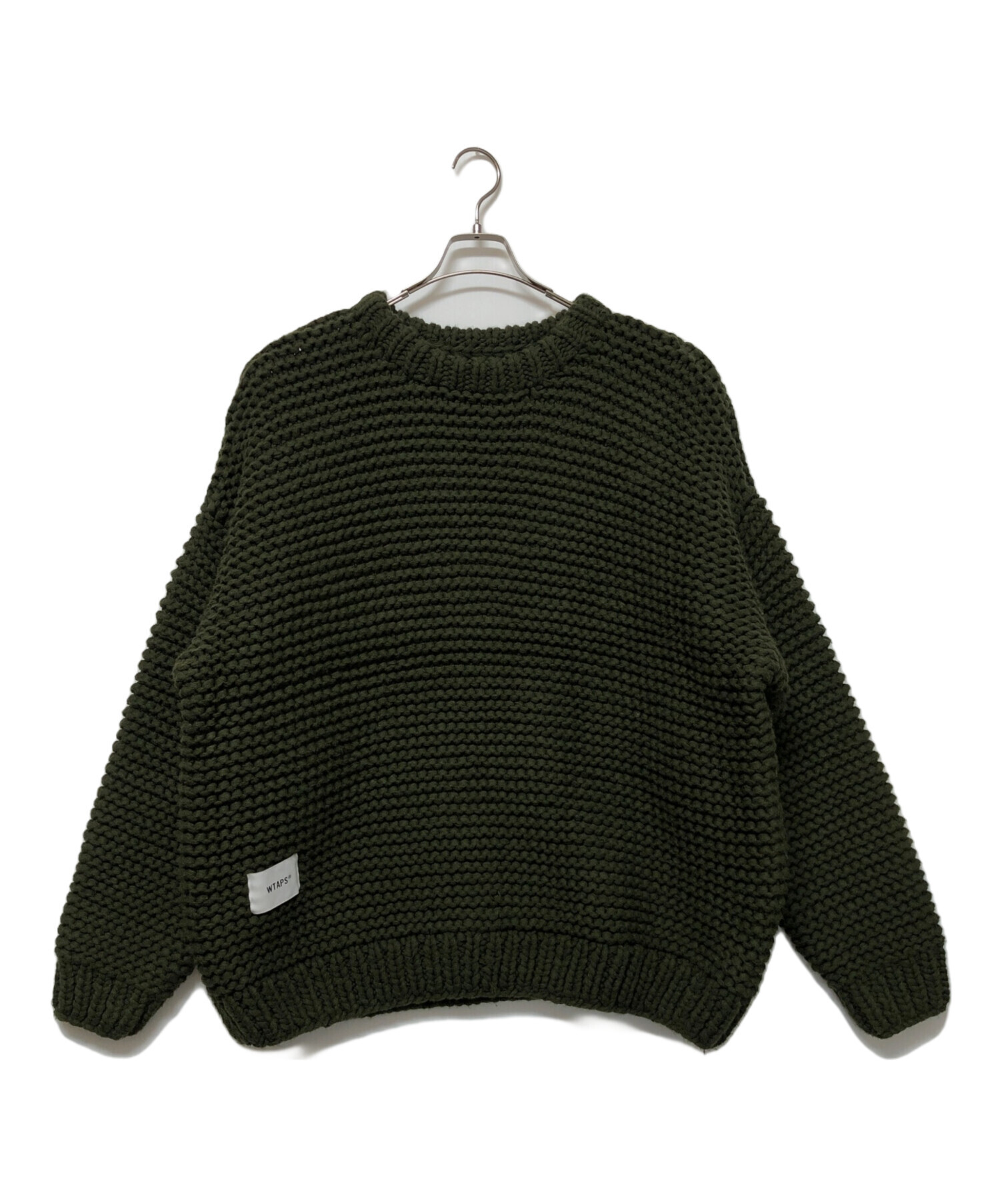 WTAPS ダブルタップス ニット・セーター メンズ 【古着】【中古】 中古・古着通販】WTAPS (ダブルタップス) 厚手ニット グリーン サイズ