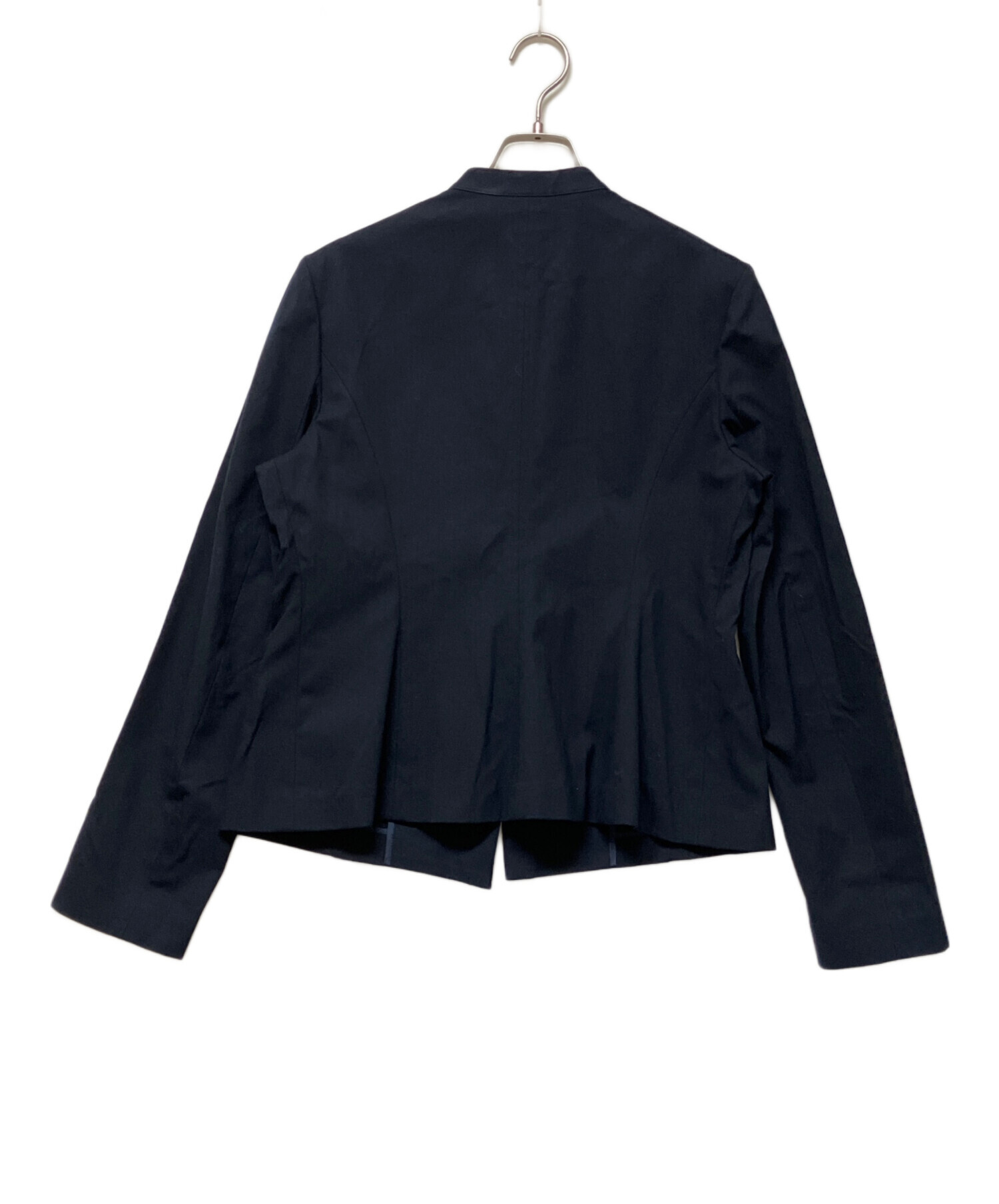 中古・古着通販】theory (セオリー) ノーカラージャケット ネイビー