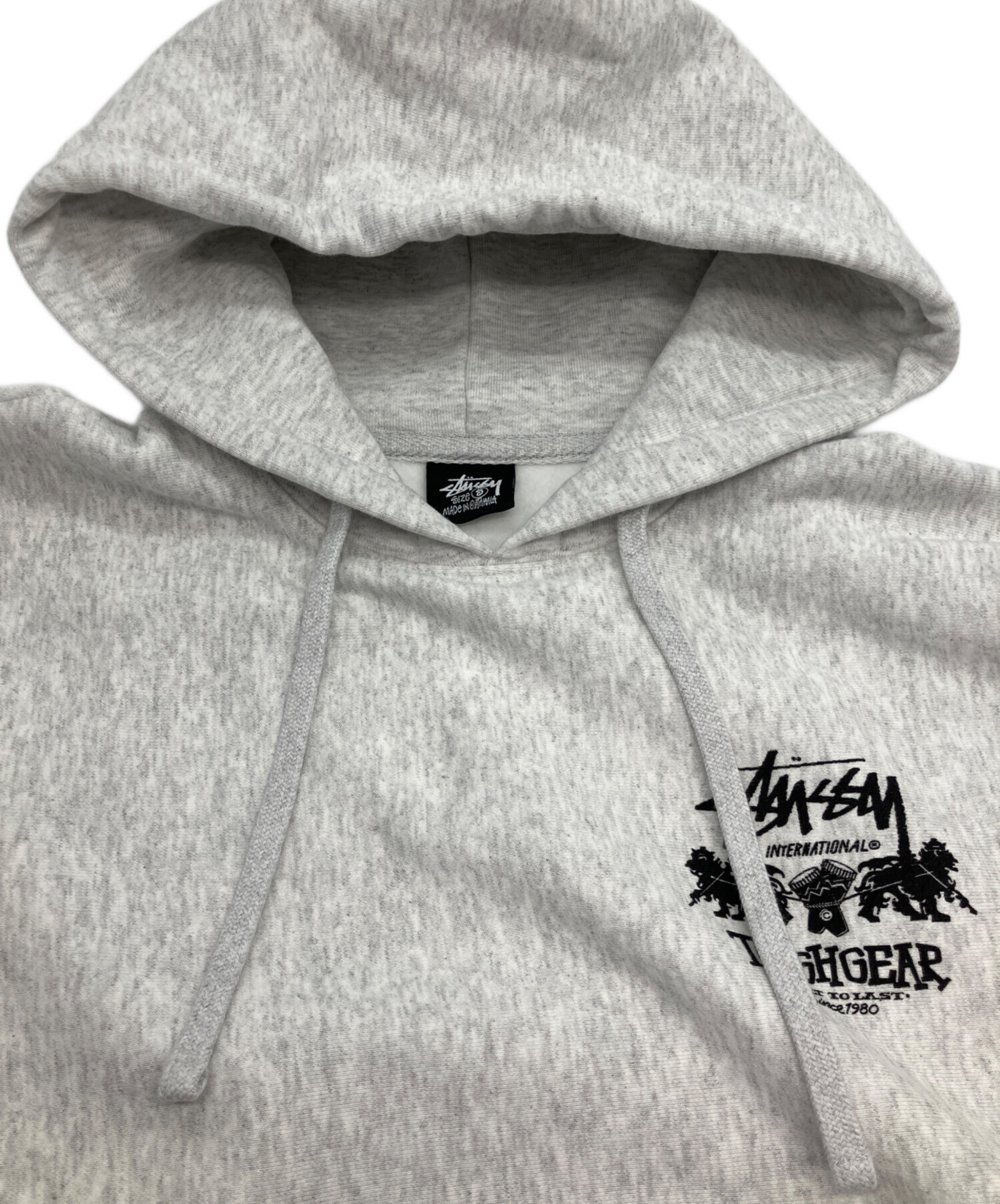 中古・古着通販】stussy (ステューシー) プルオーバーパーカー グレー 