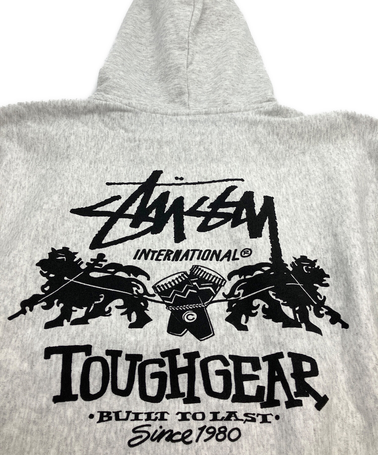中古・古着通販】stussy (ステューシー) プルオーバーパーカー グレー 