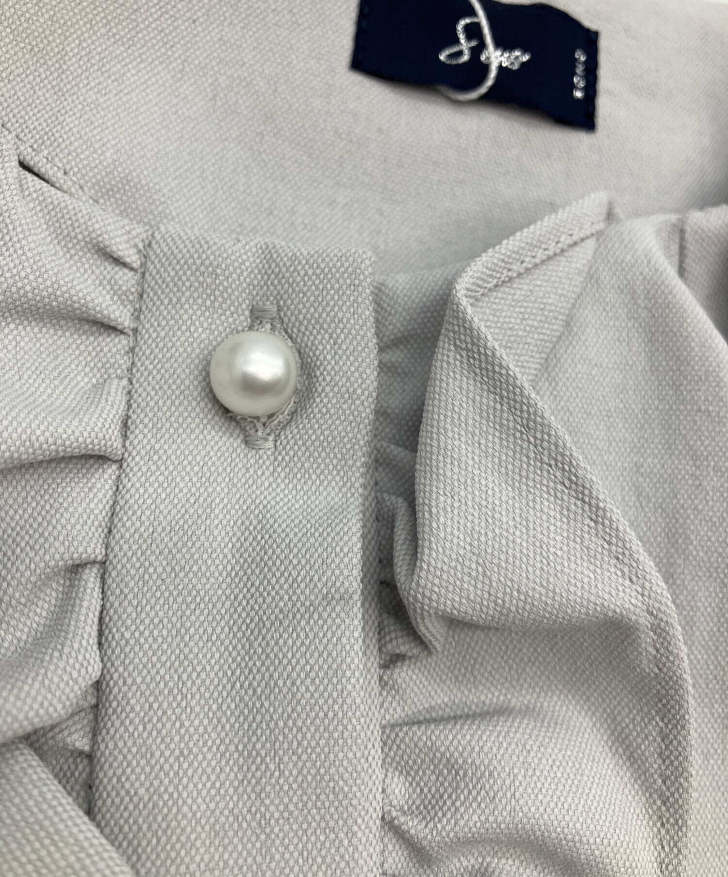 中古・古着通販】Sono (ソーノ) 半袖ブラウス グレー サイズ:SIZE 1 未 