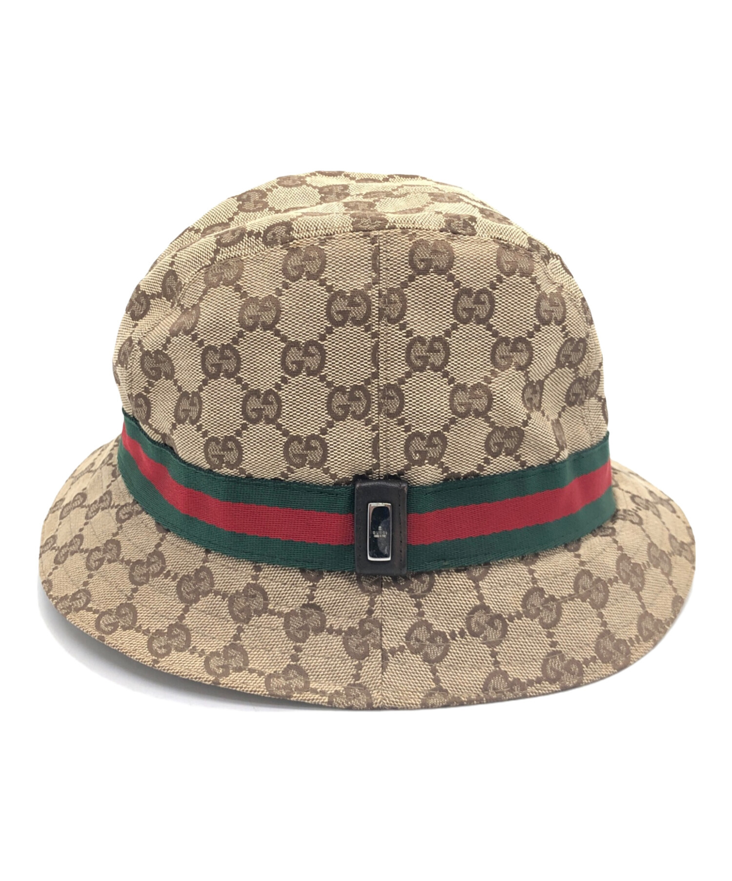 美品★グッチ　バケットハット　GGパターン　GGキャンバス　ベージュ 中古・古着通販】GUCCI (グッチ) GGキャンバス バケットハット
