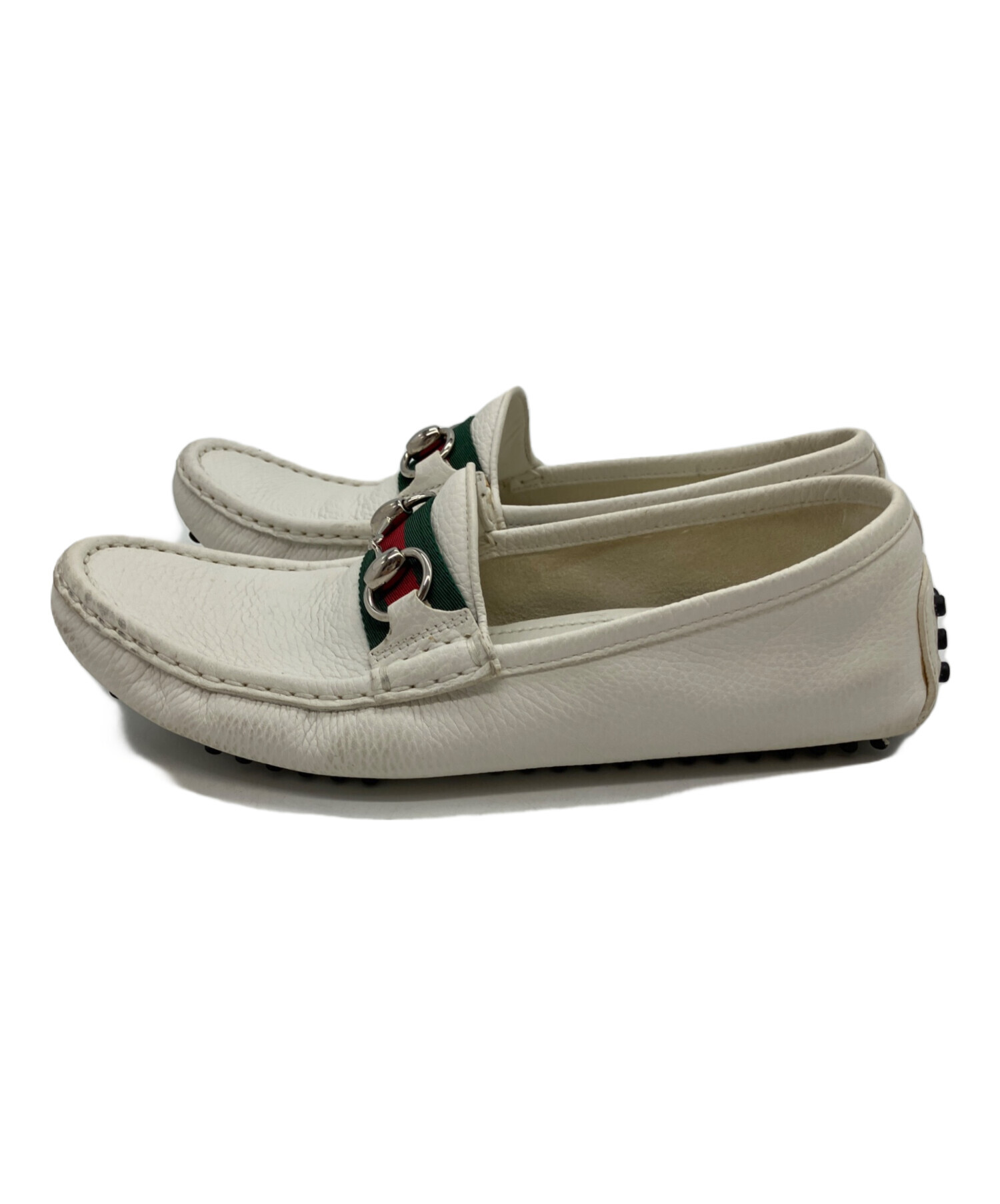 中古・古着通販】GUCCI (グッチ) ドライビングシューズ ホワイト