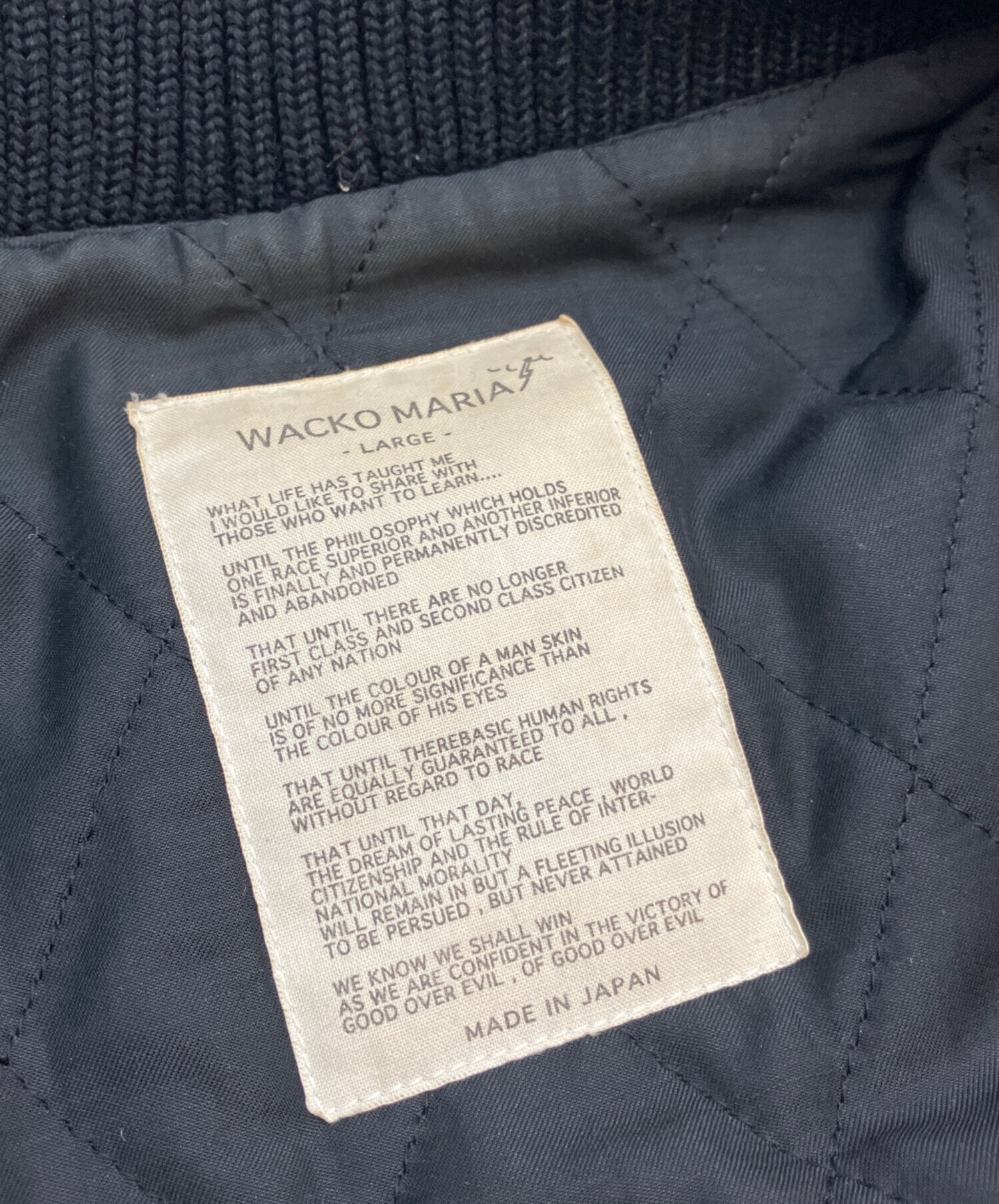 中古・古着通販】WACKO MARIA (ワコマリア) ウールジャケット ブラック